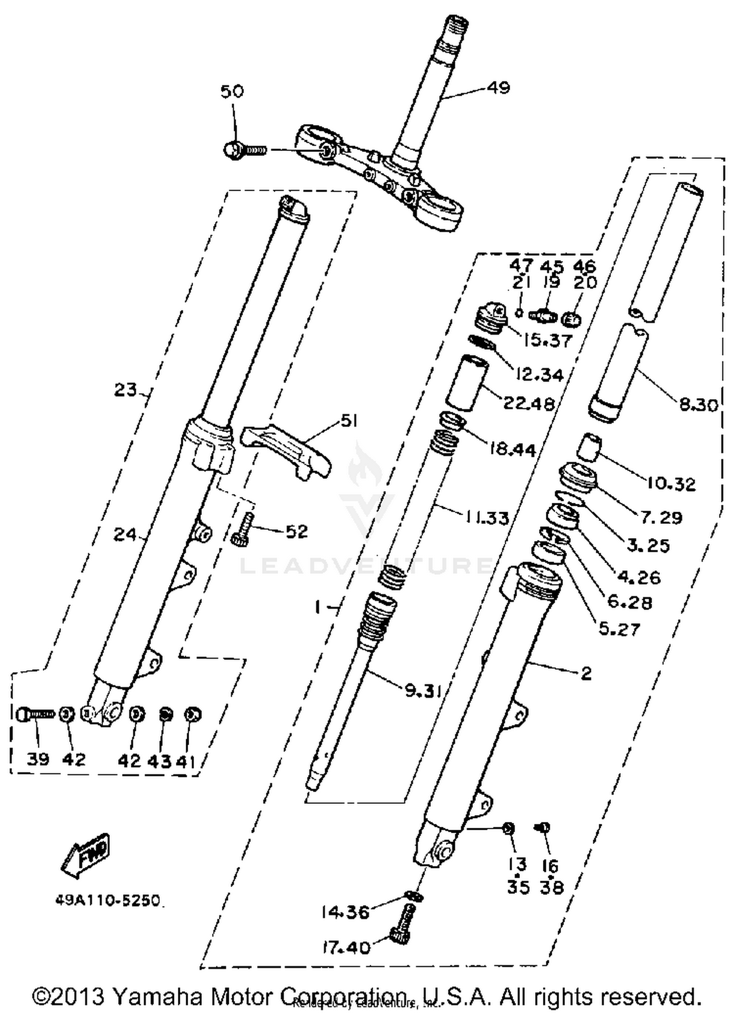 FRONT FORK-FJ600N\NC