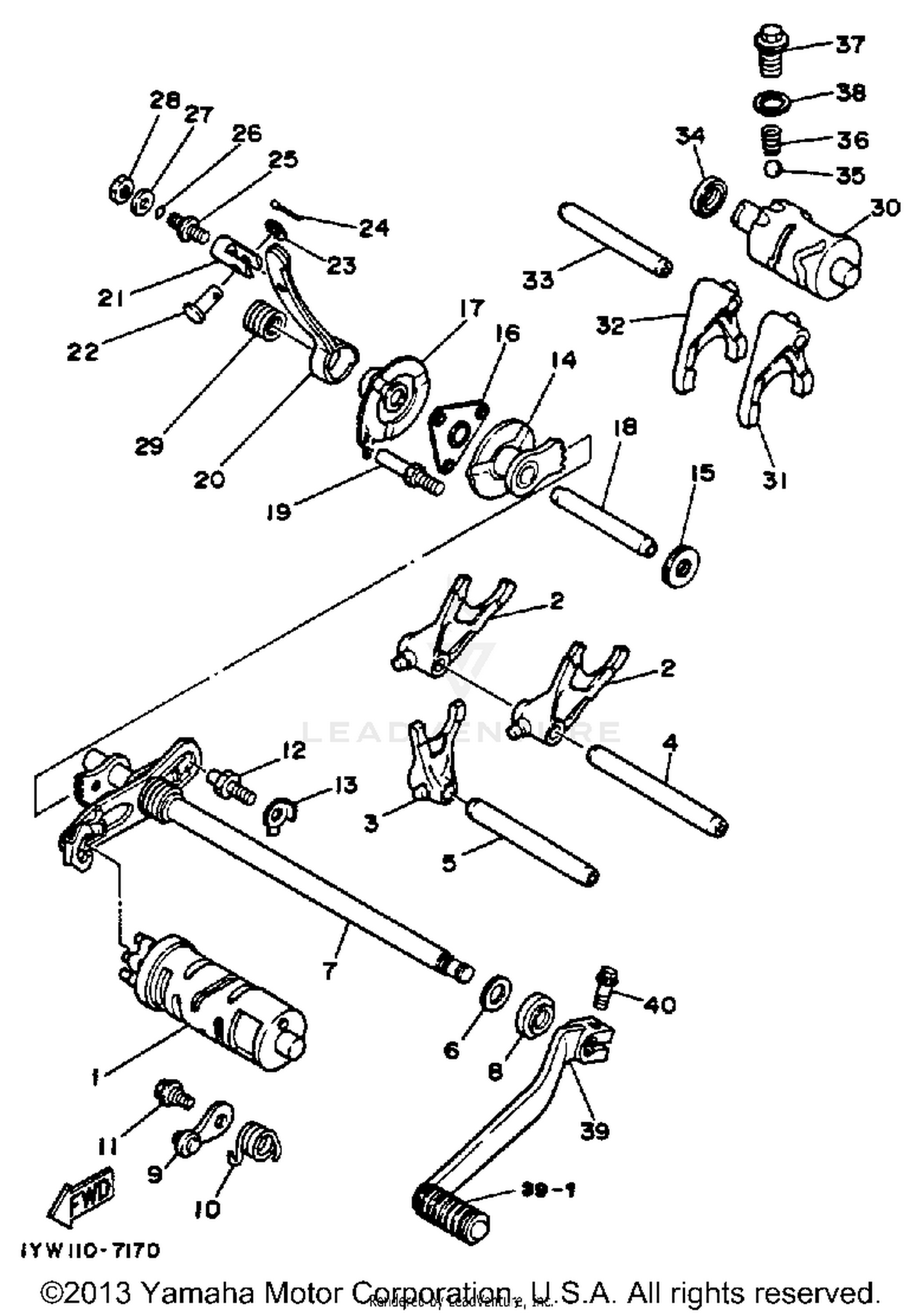SHIFT CAM-FORK(-1YW-013216 SEE NOTE)