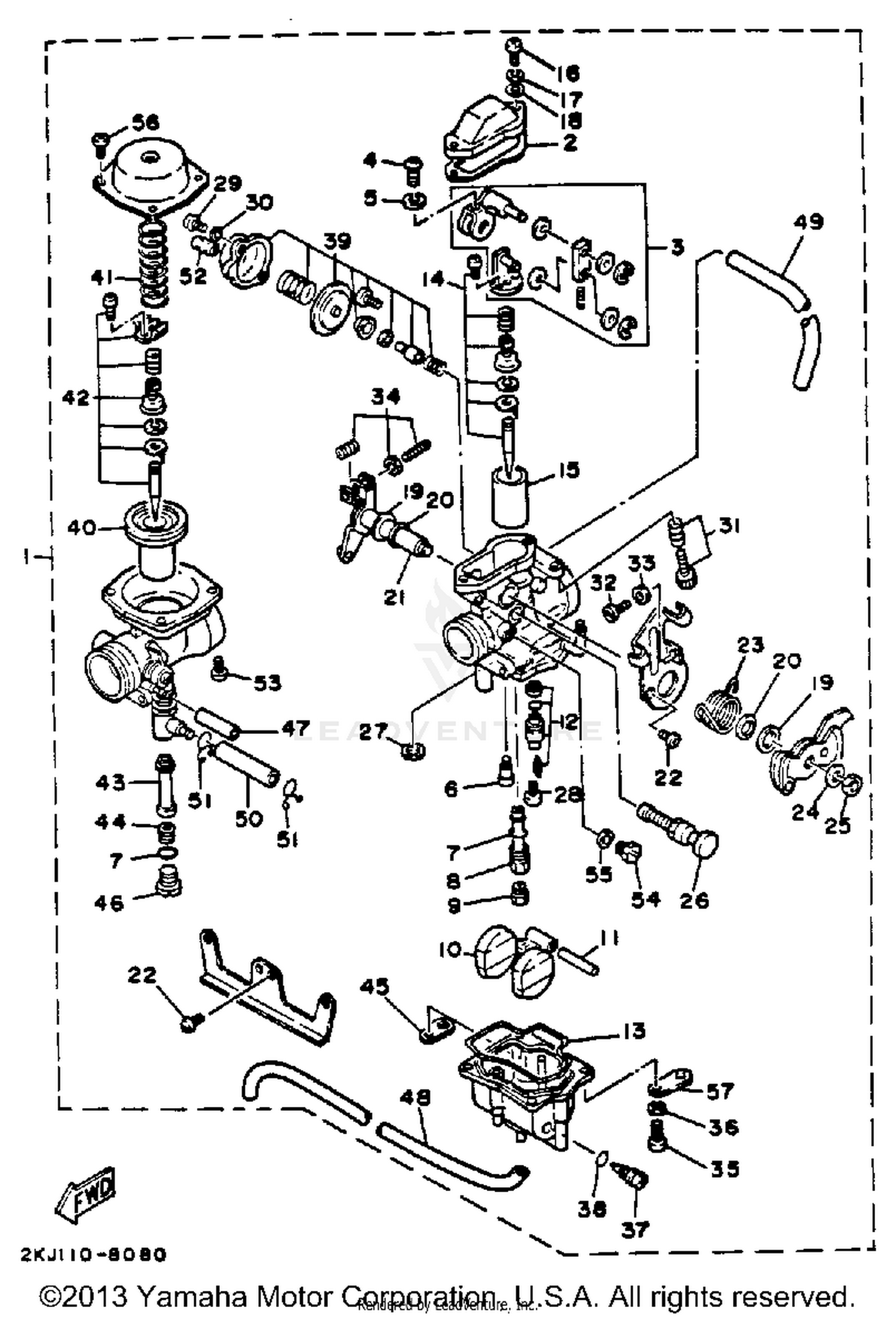 CARBURETOR (NON-CALIFORNIA MODEL)
