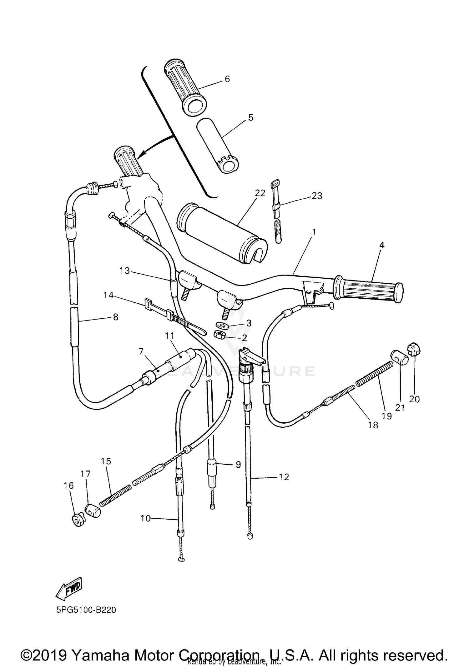 STEERING HANDLE CABLE
