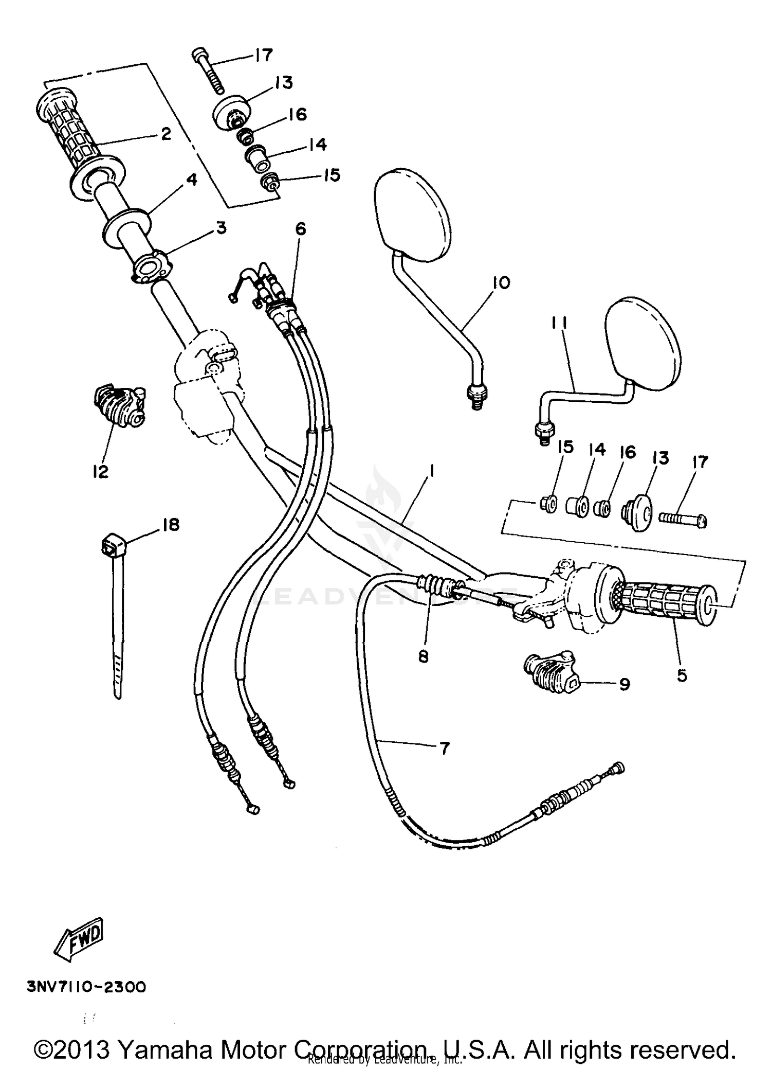 STEERING HANDLE CABLE