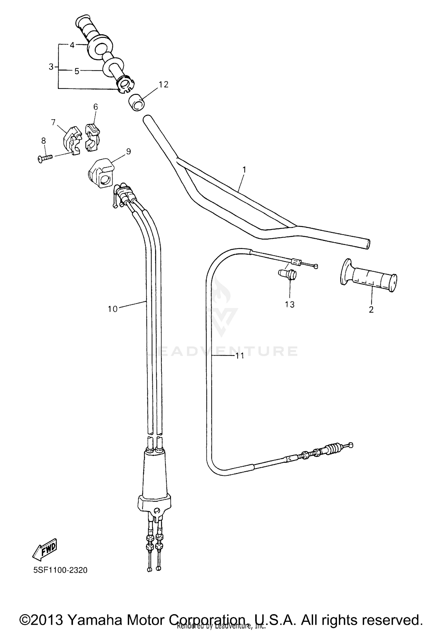 STEERING HANDLE CABLE