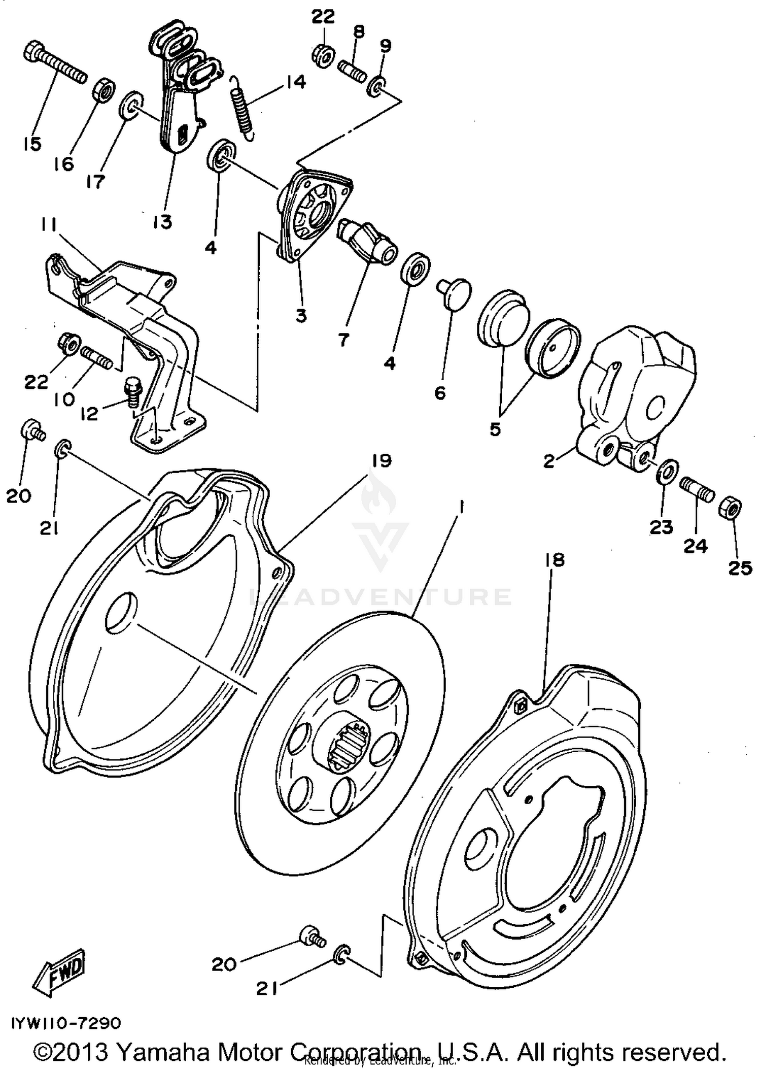 REAR BRAKE CALIPER