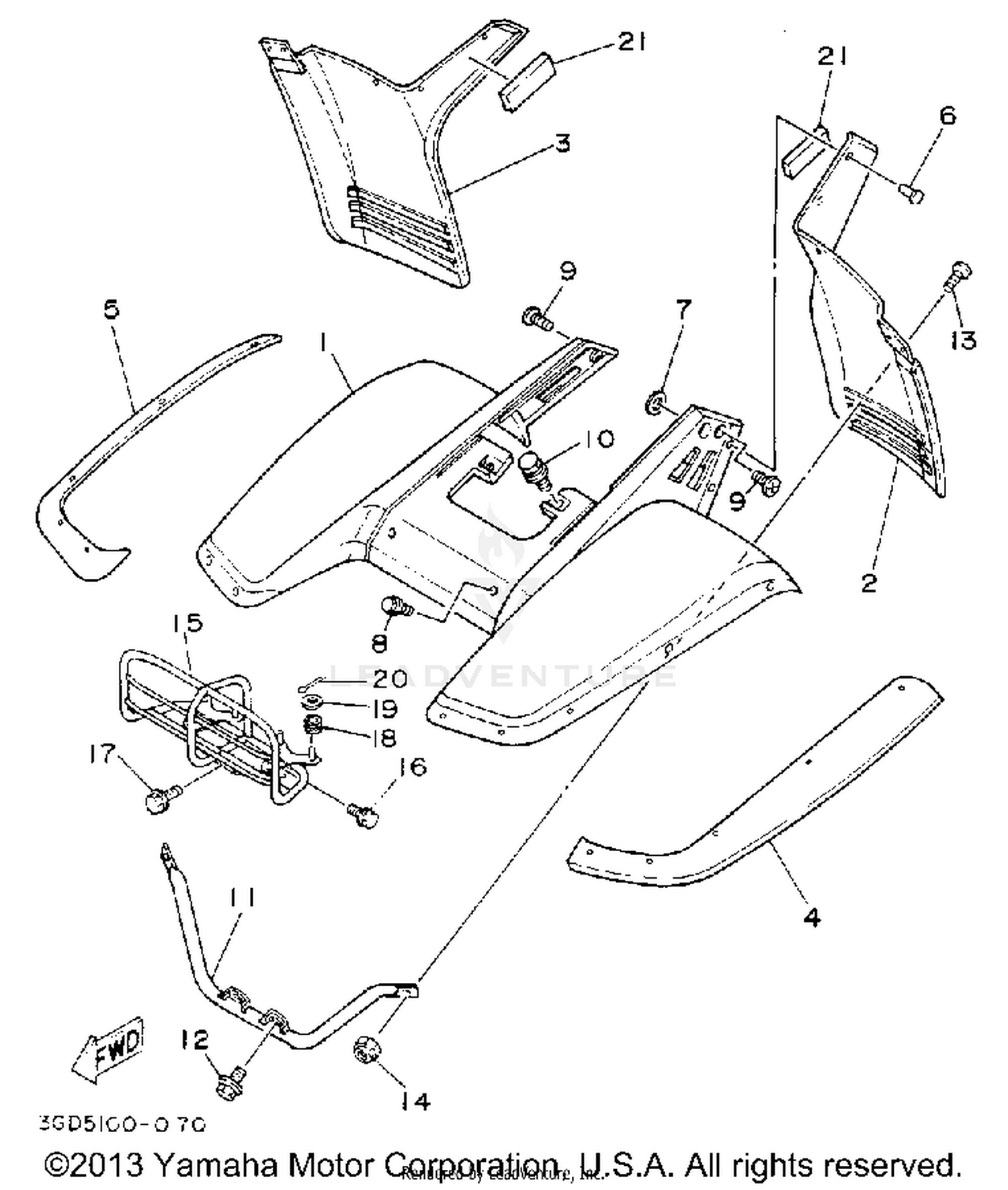 FRONT FENDER-CARRIER