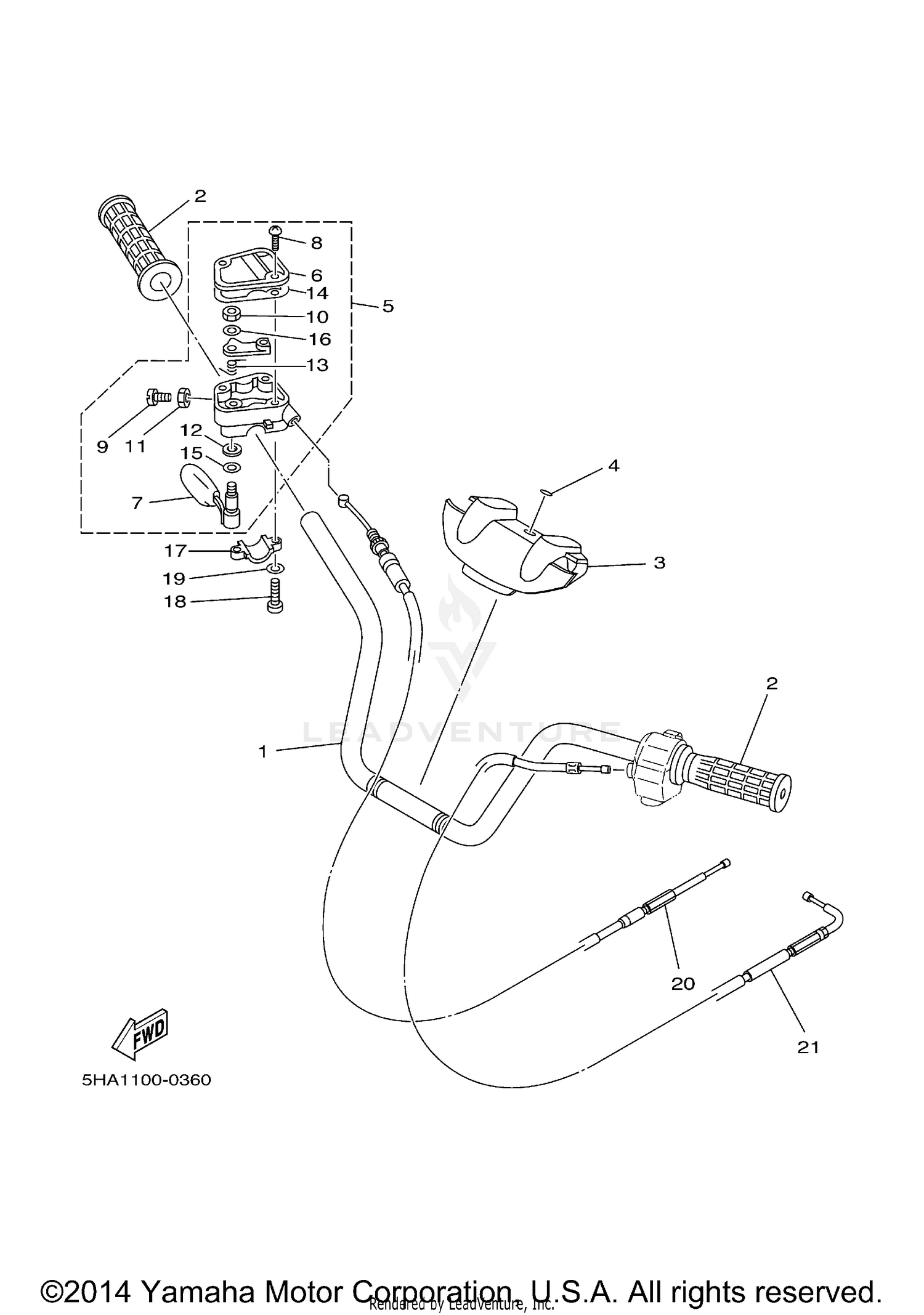 STEERING HANDLE CABLE