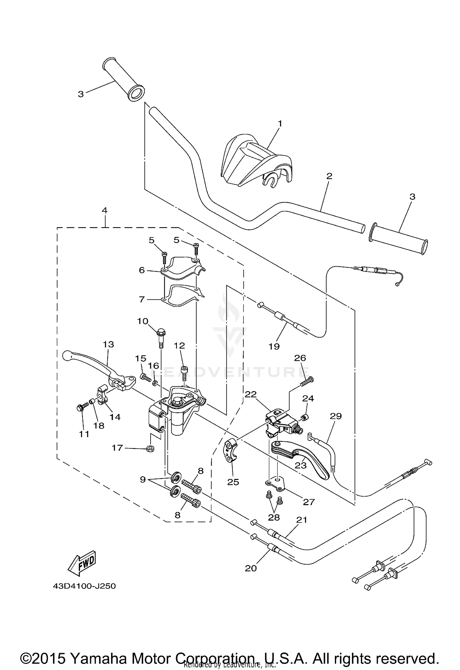 STEERING HANDLE CABLE