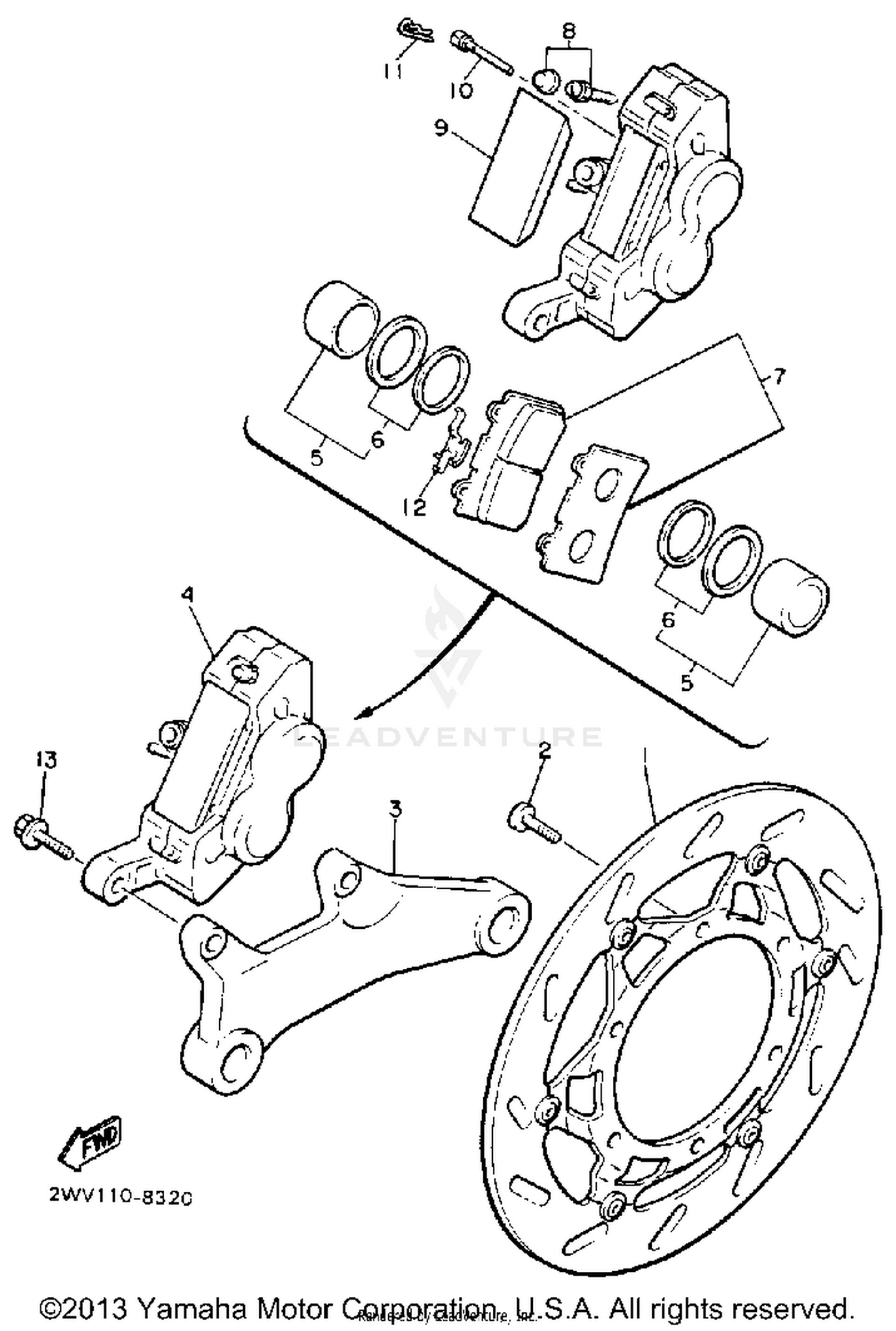 REAR BRAKE CALIPER