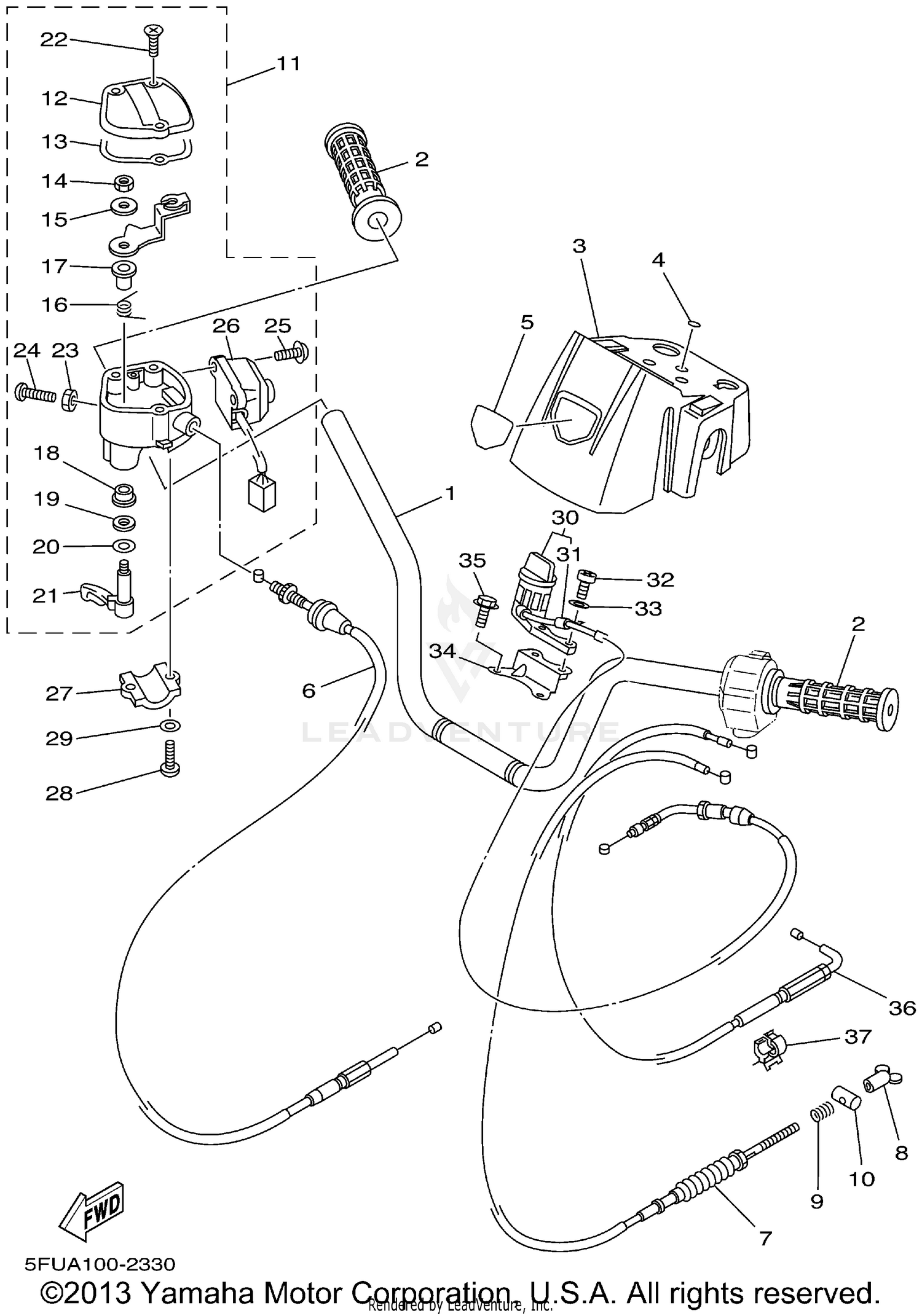 STEERING HANDLE CABLE