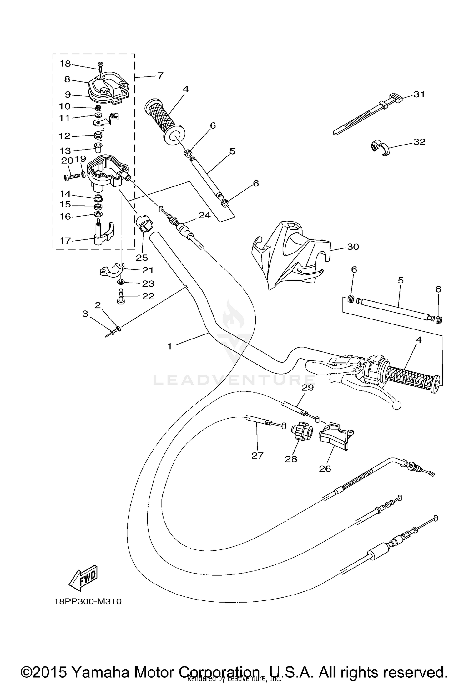 STEERING HANDLE CABLE