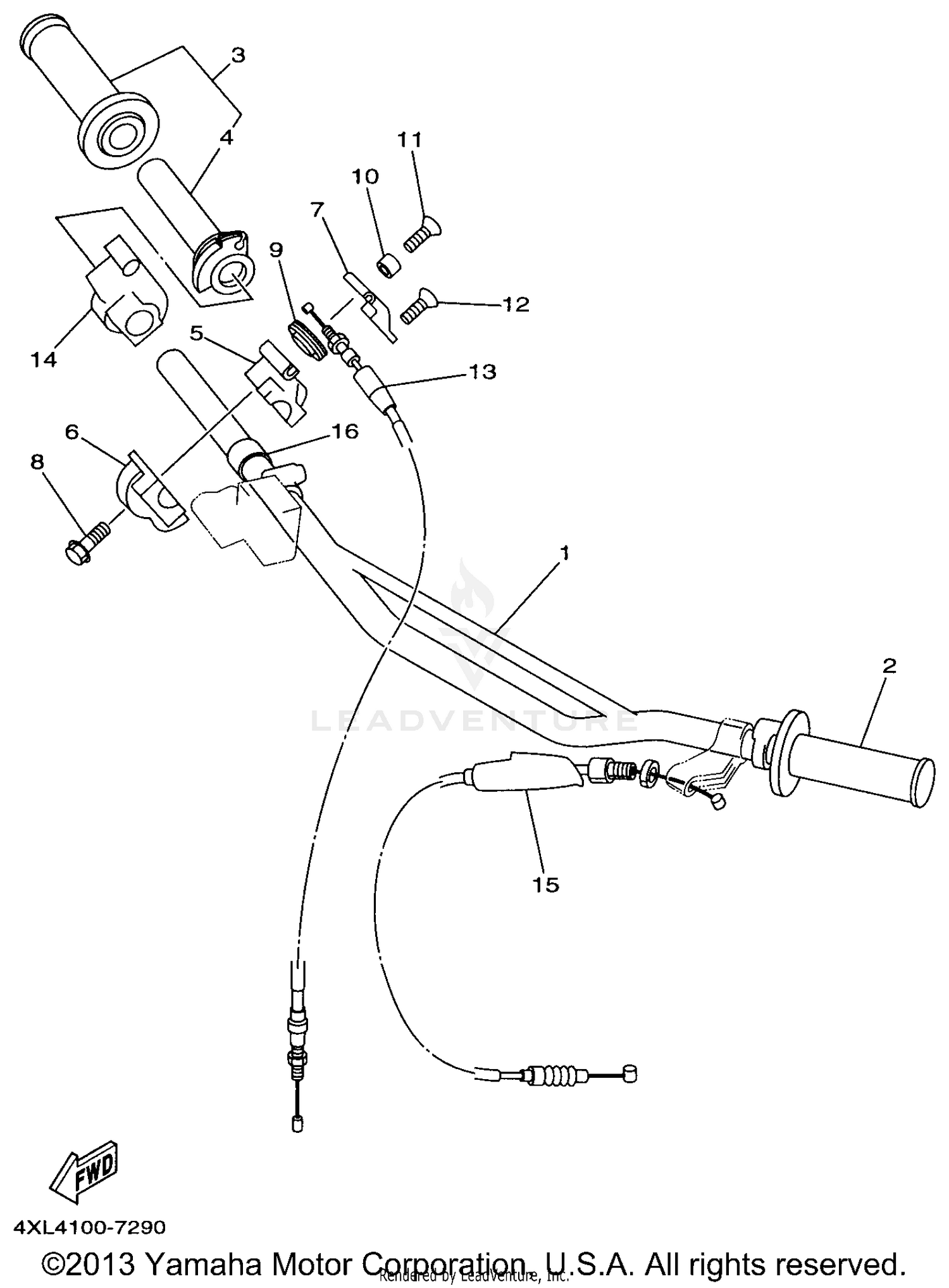 STEERING HANDLE CABLE
