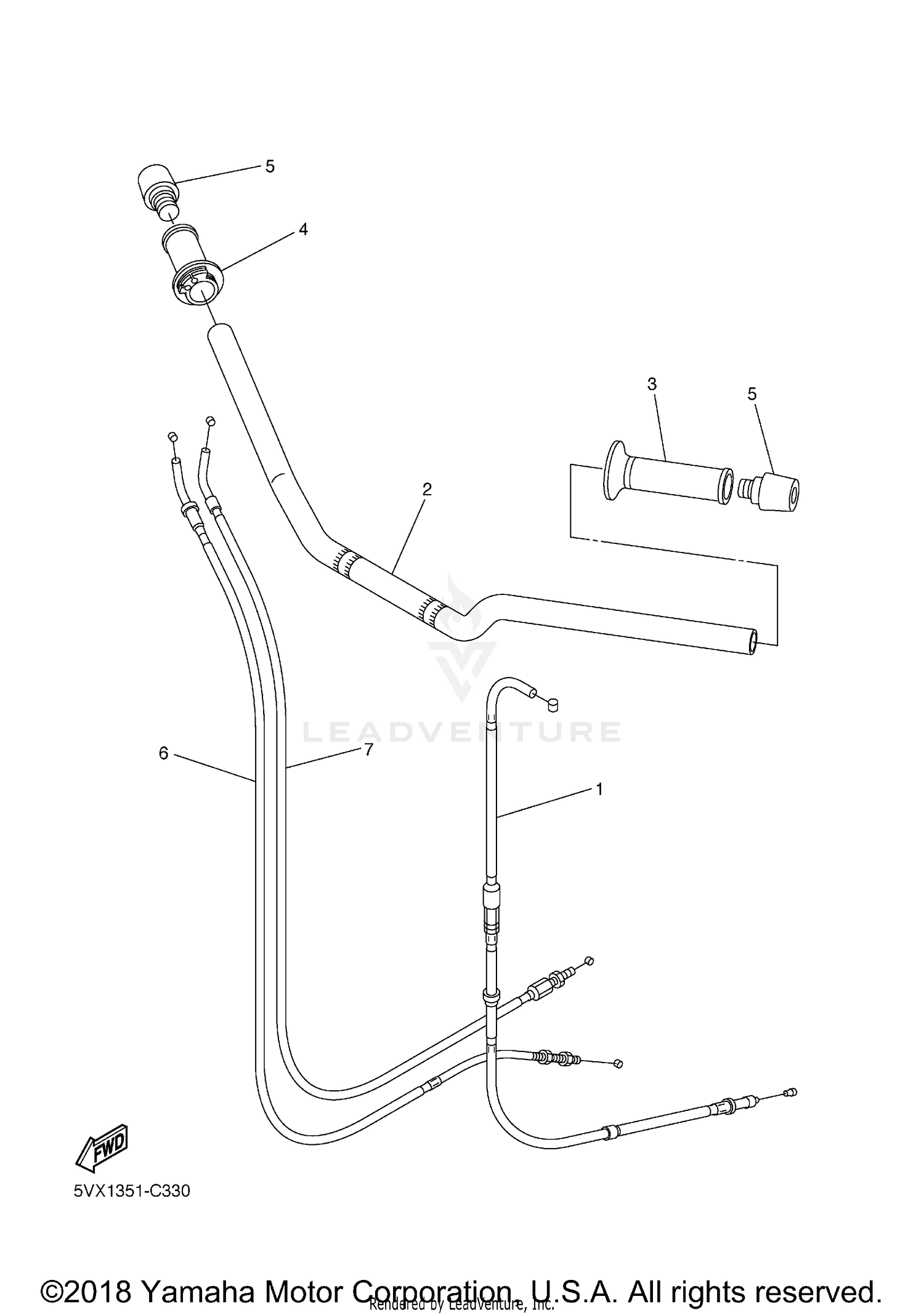 STEERING HANDLE CABLE