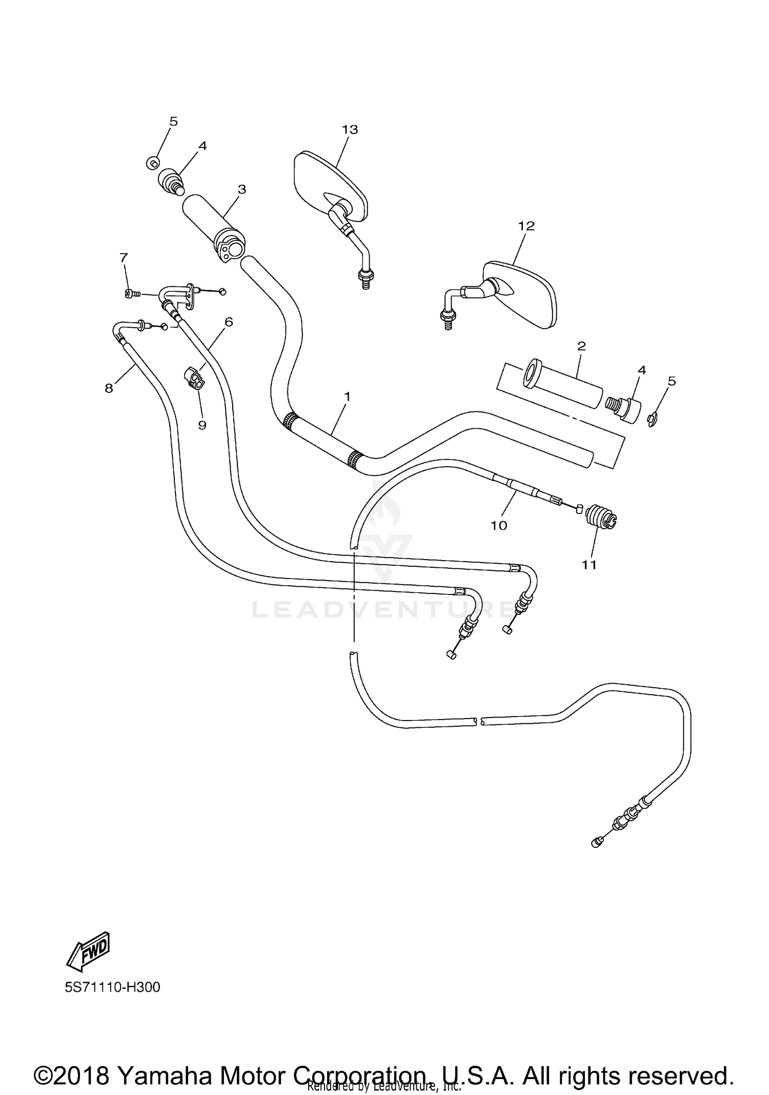 STEERING HANDLE CABLE