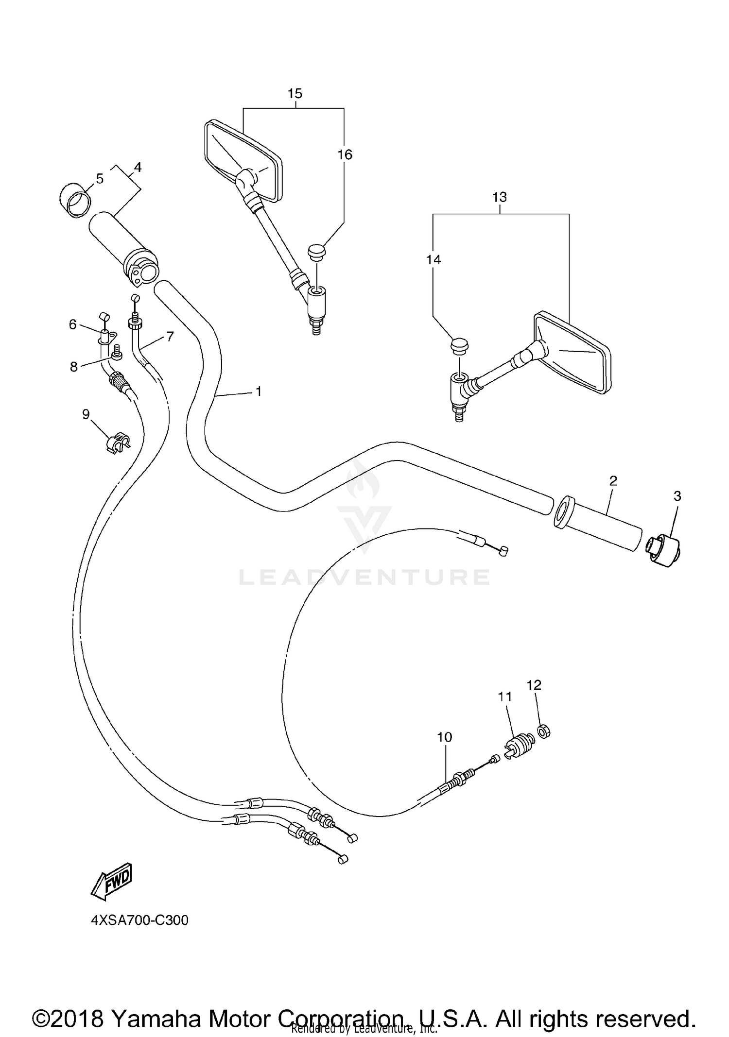 STEERING HANDLE CABLE