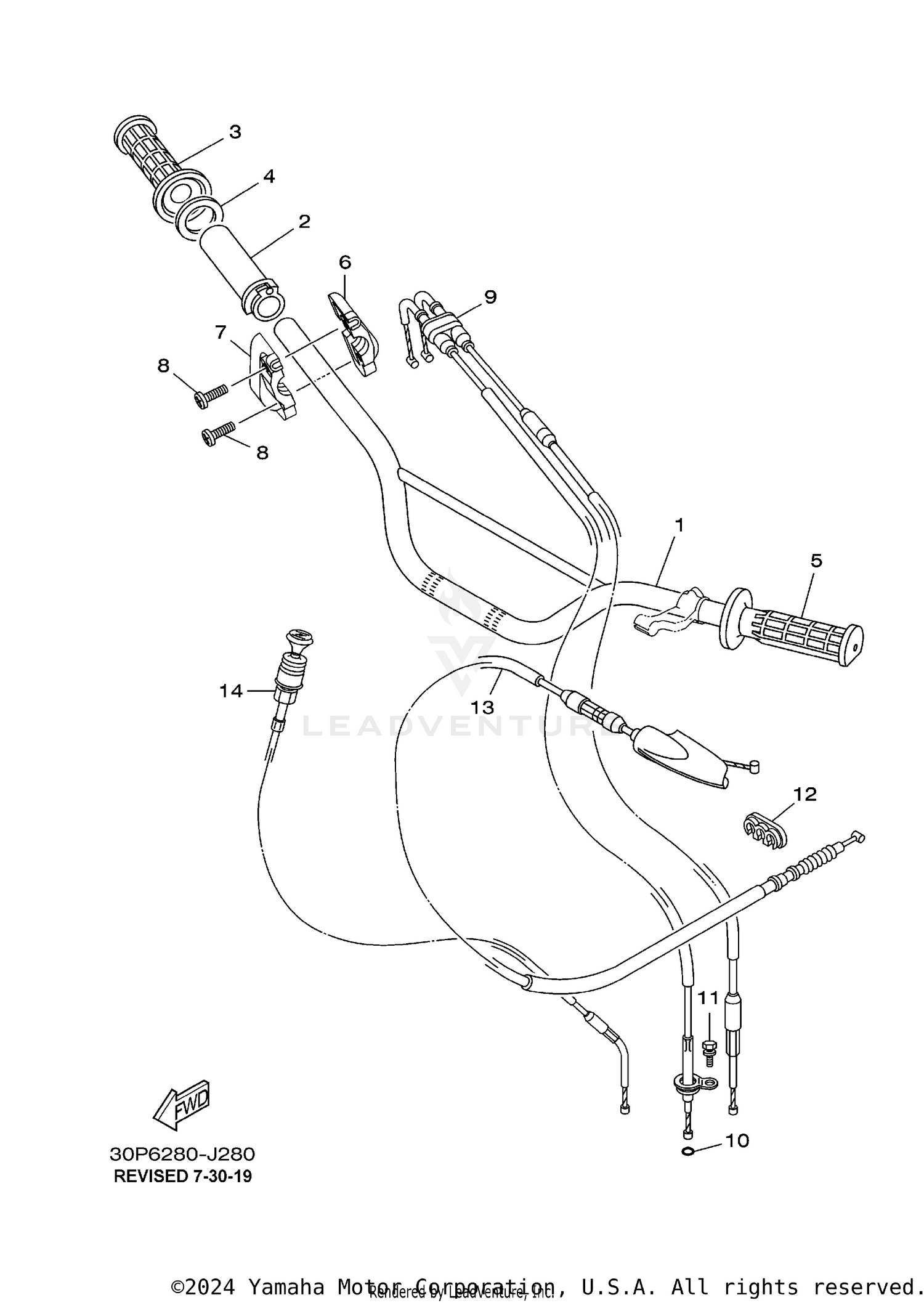 STEERING HANDLE CABLE