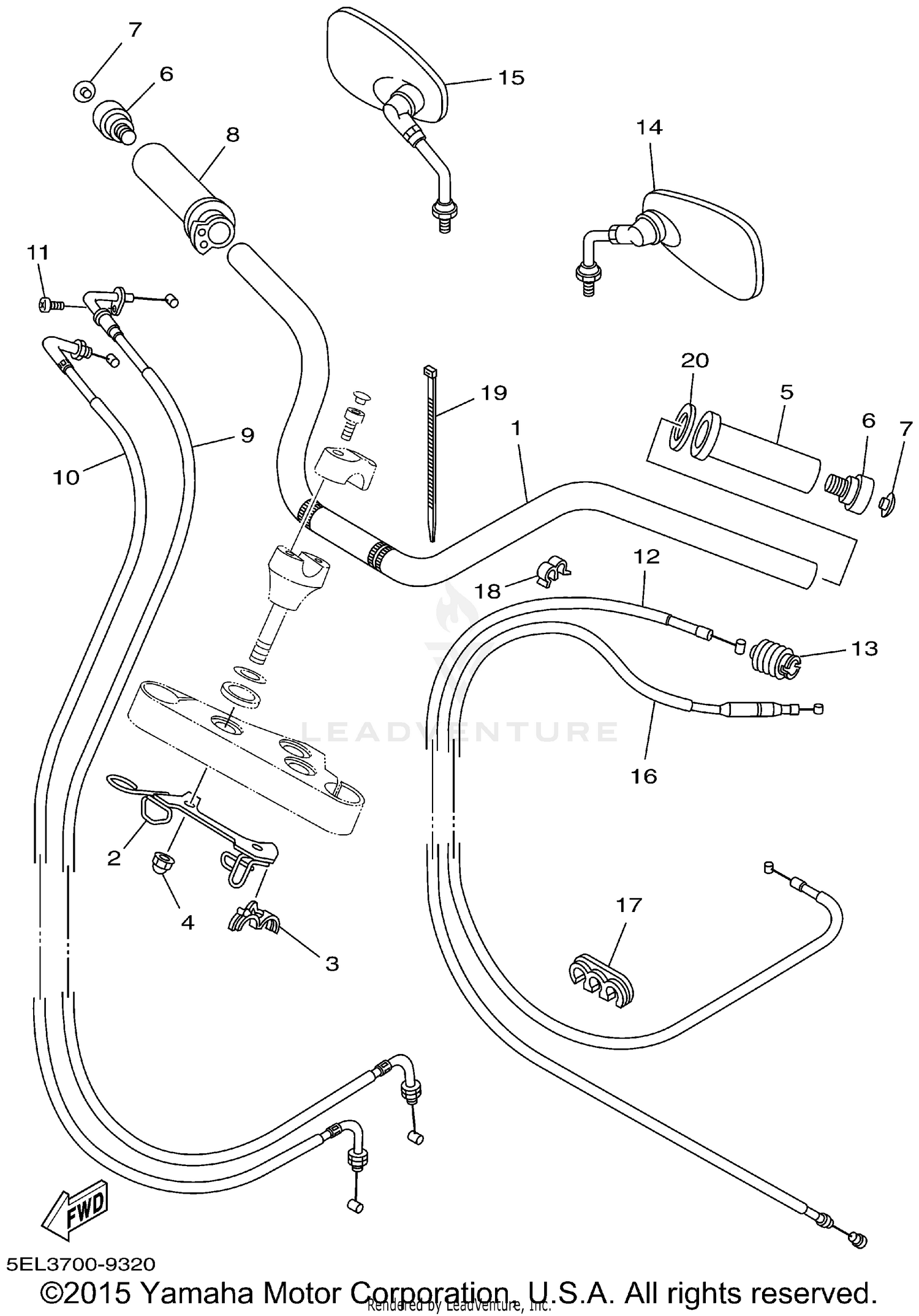 STEERING HANDLE CABLE