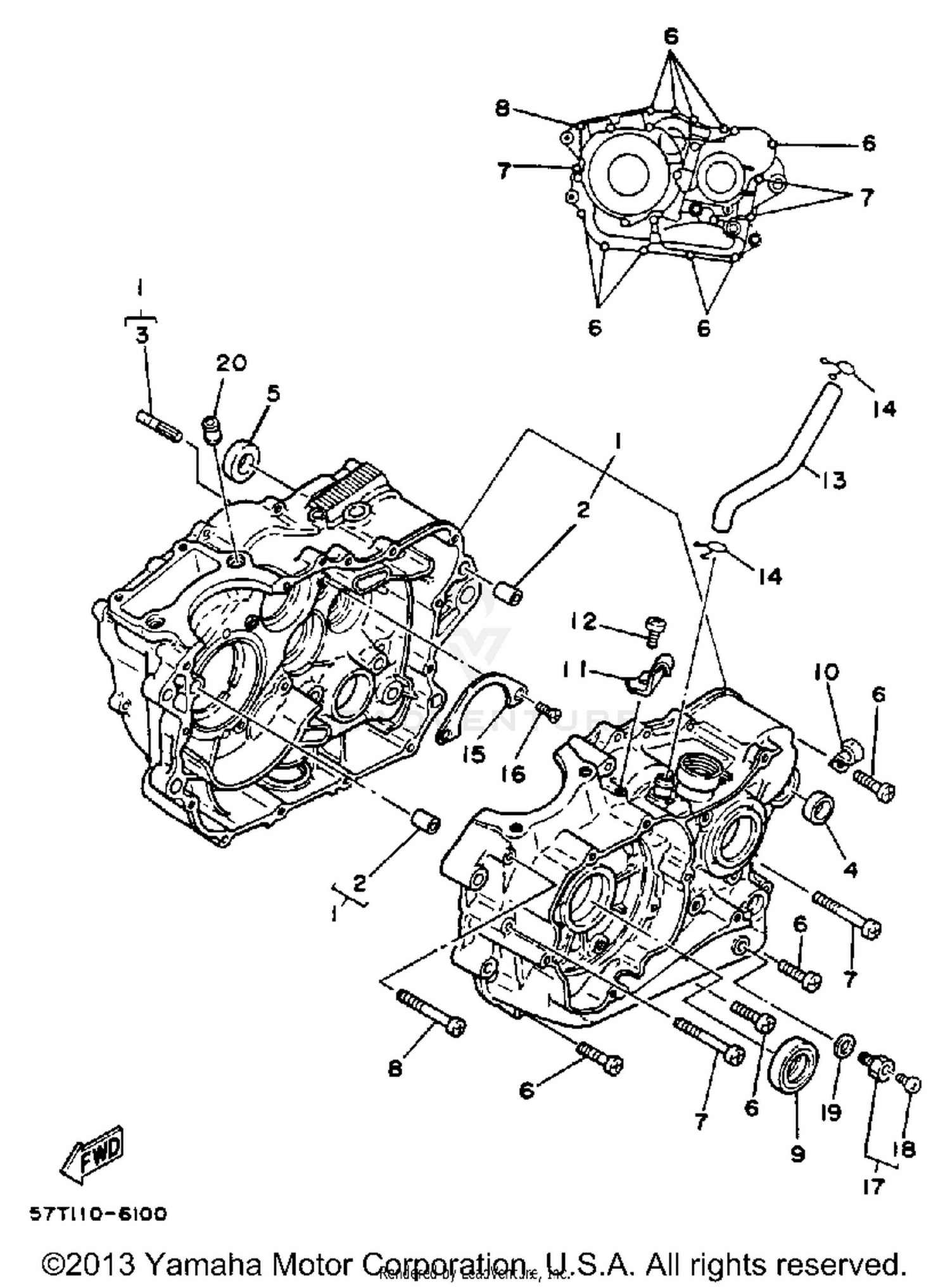 CRANKCASE (NON-CALIFORNIA MODEL)