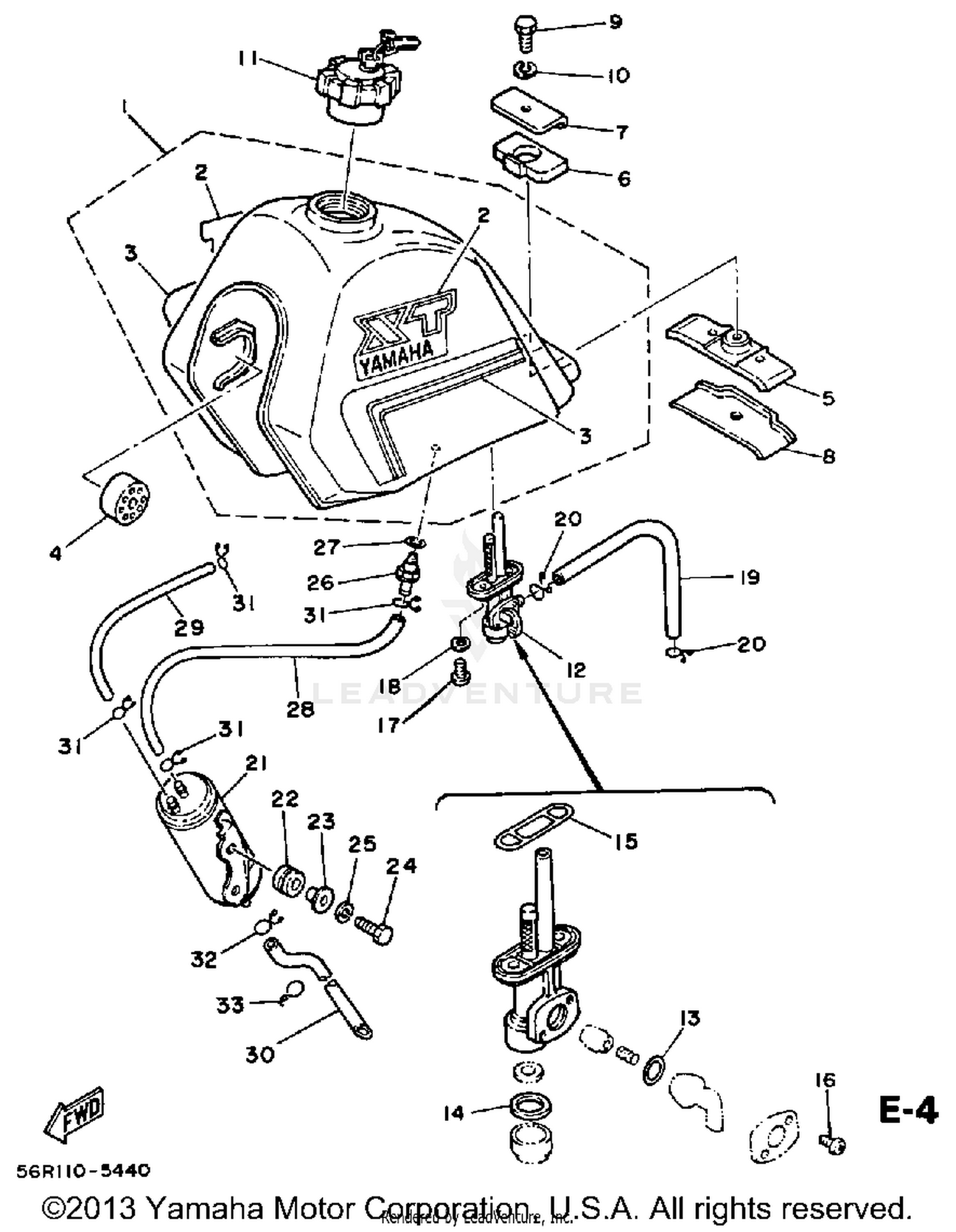 FUEL TANK XT350NC