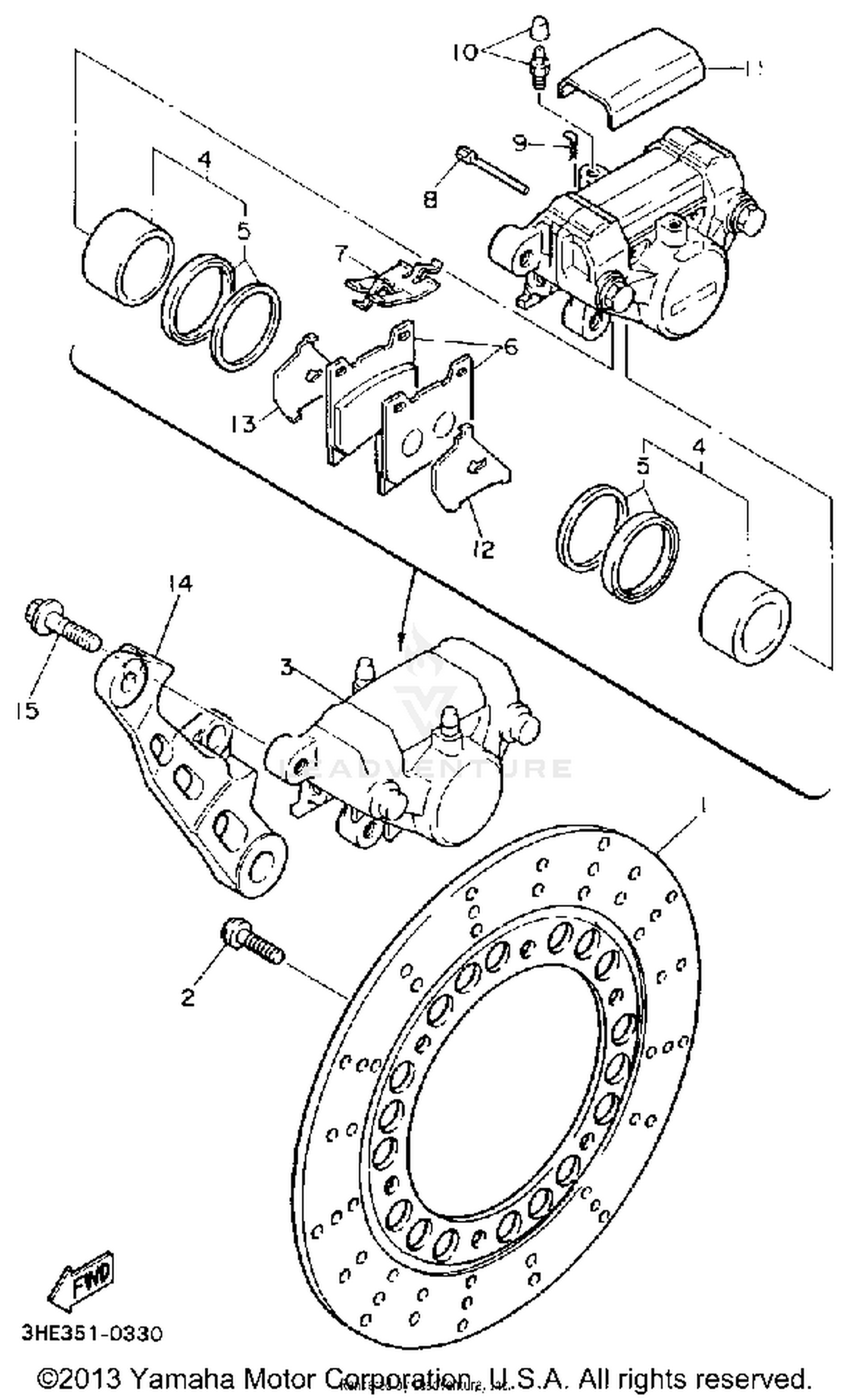 REAR BRAKE CALIPER