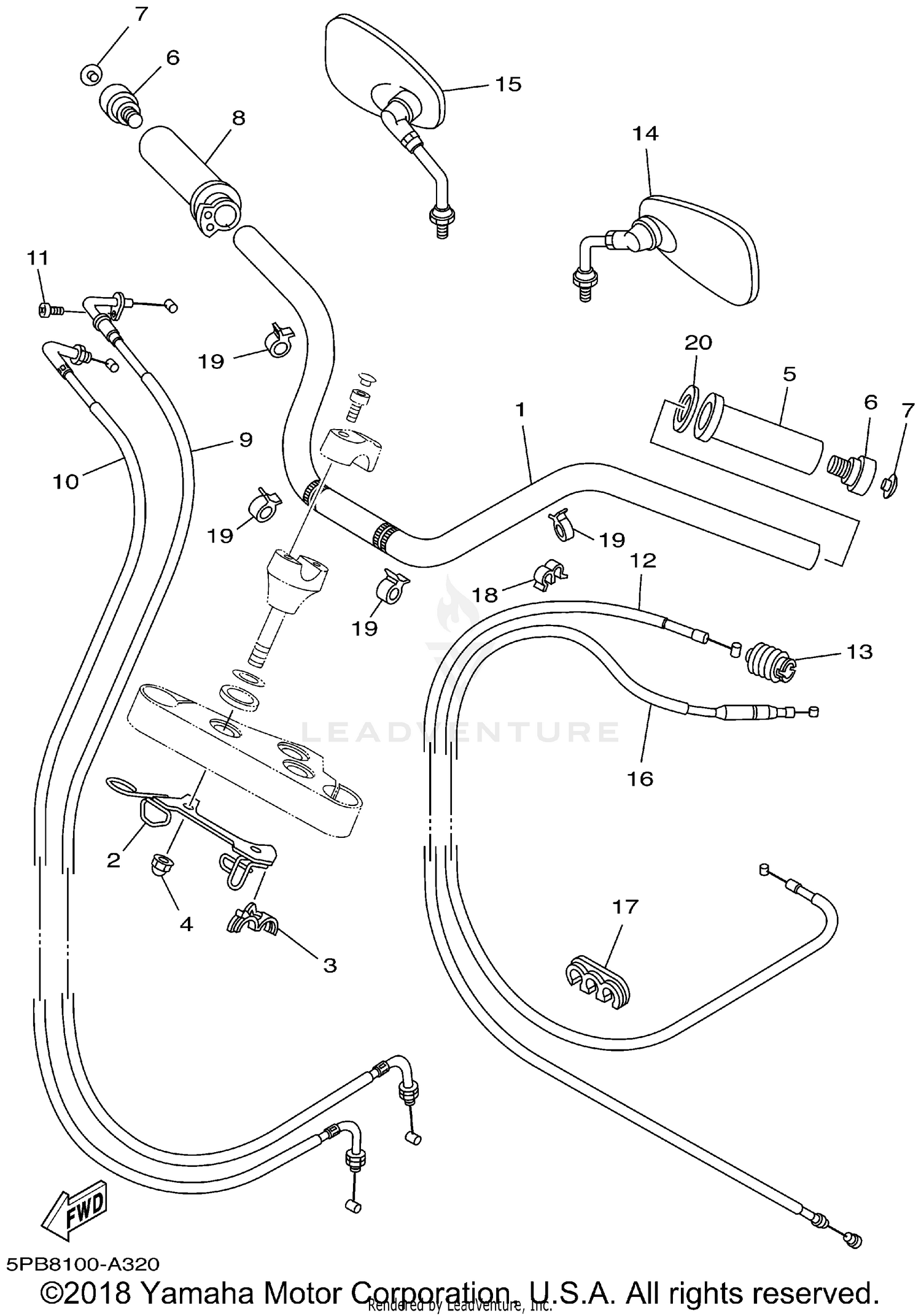 STEERING HANDLE CABLE