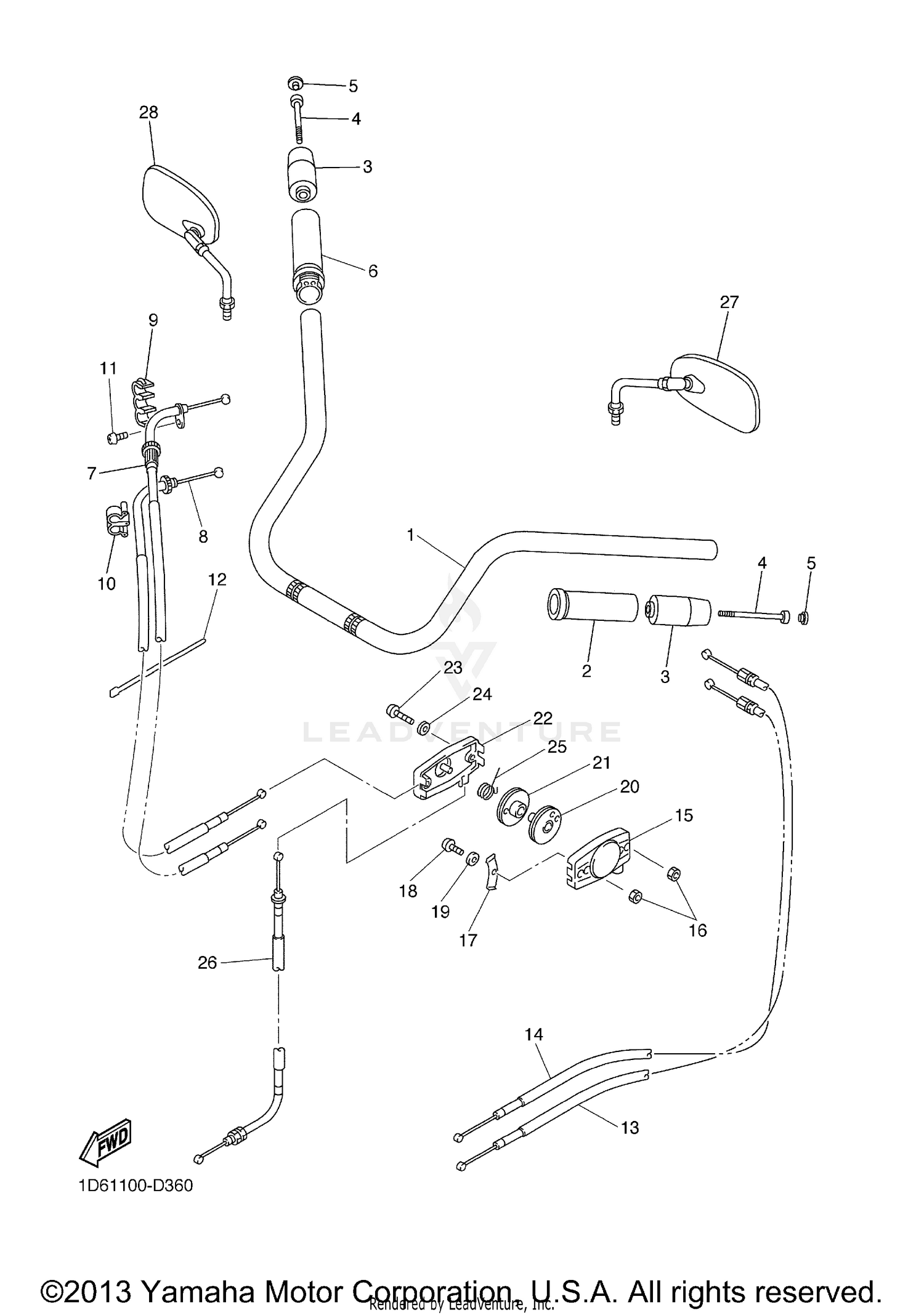 STEERING HANDLE CABLE