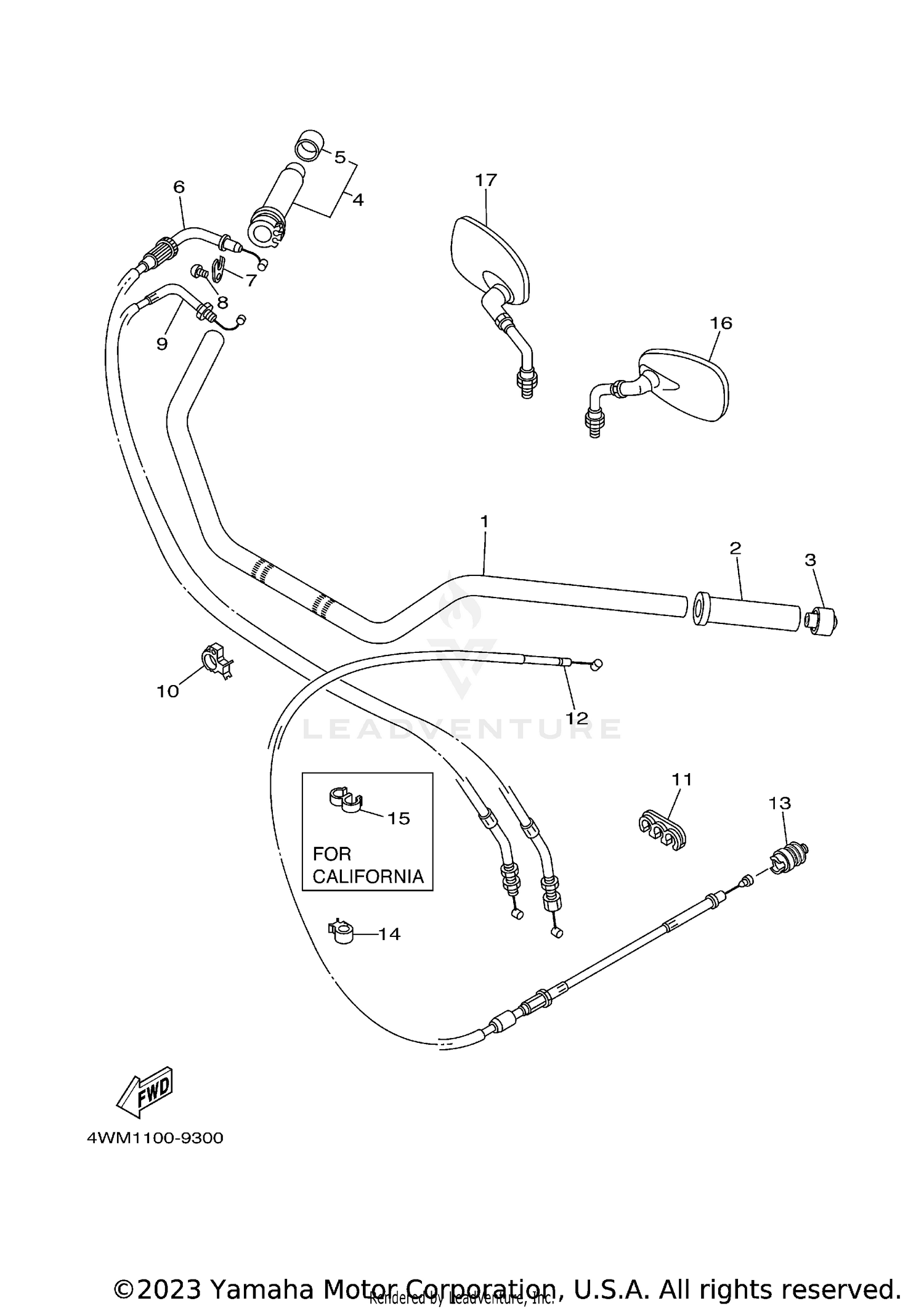 STEERING HANDLE CABLE