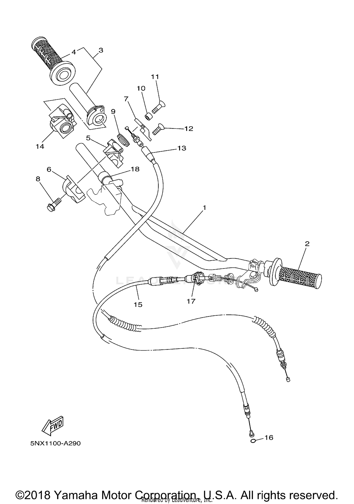 STEERING HANDLE CABLE