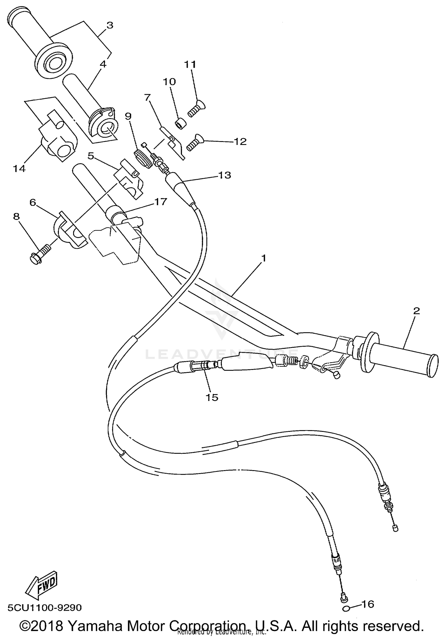 STEERING HANDLE CABLE