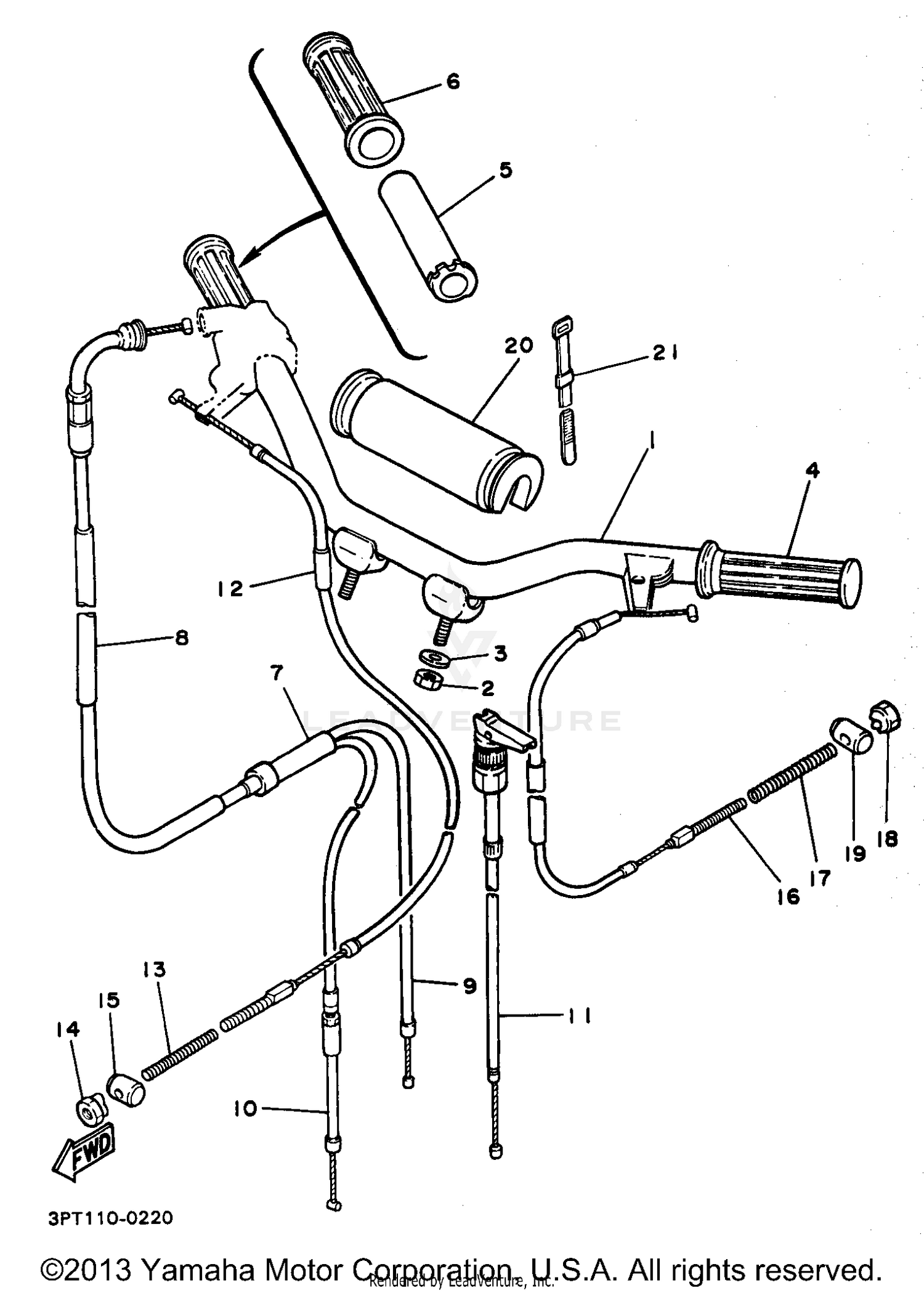 STEERING HANDLE CABLE