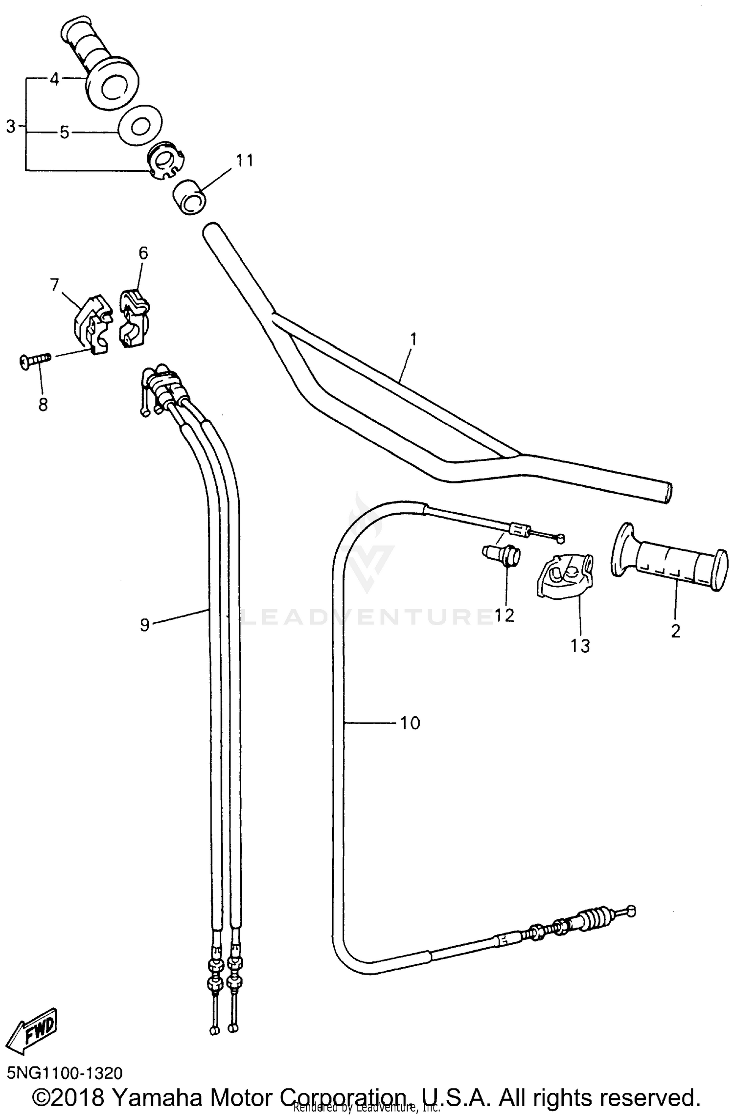 STEERING HANDLE CABLE