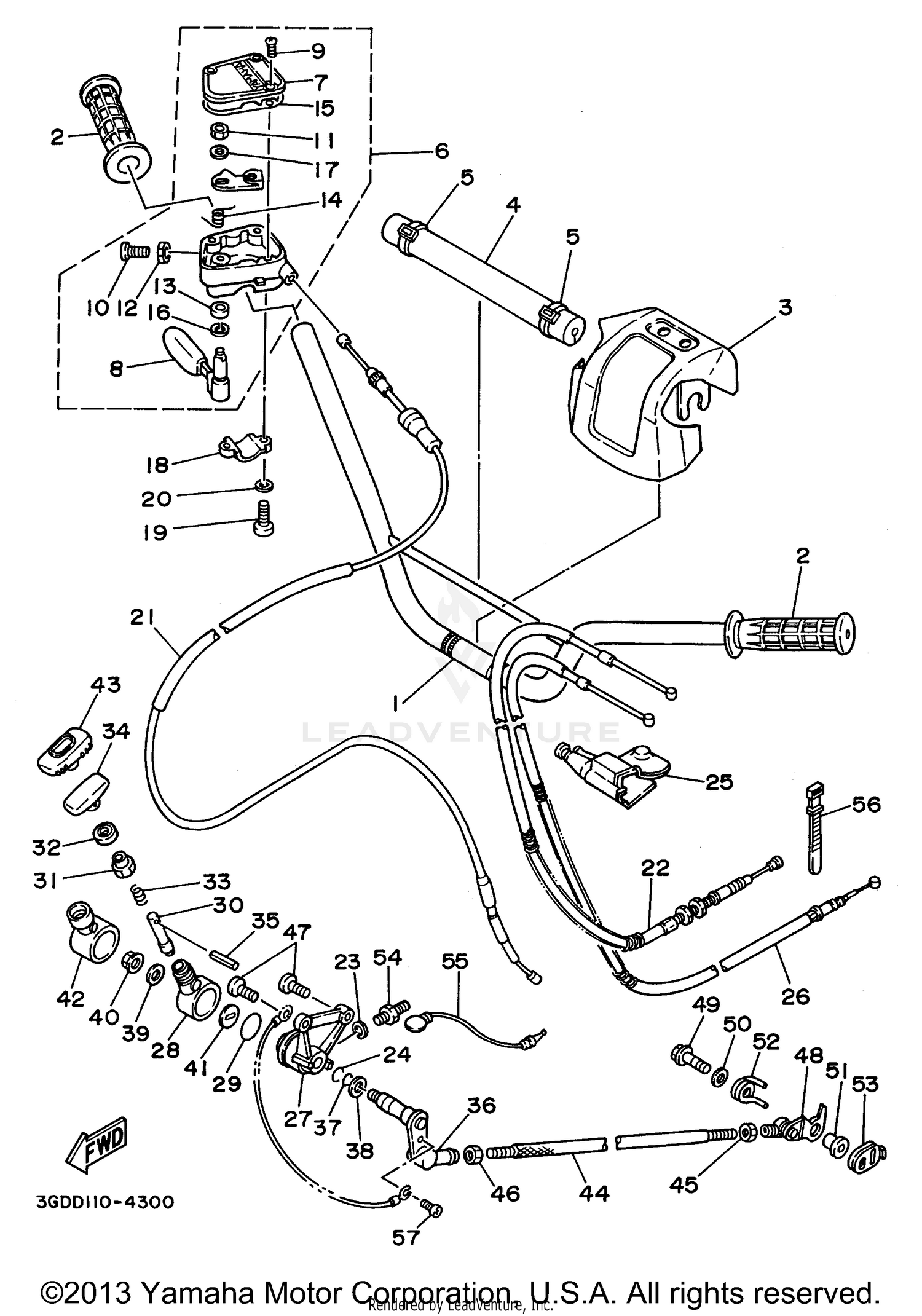 STEERING HANDLE CABLE
