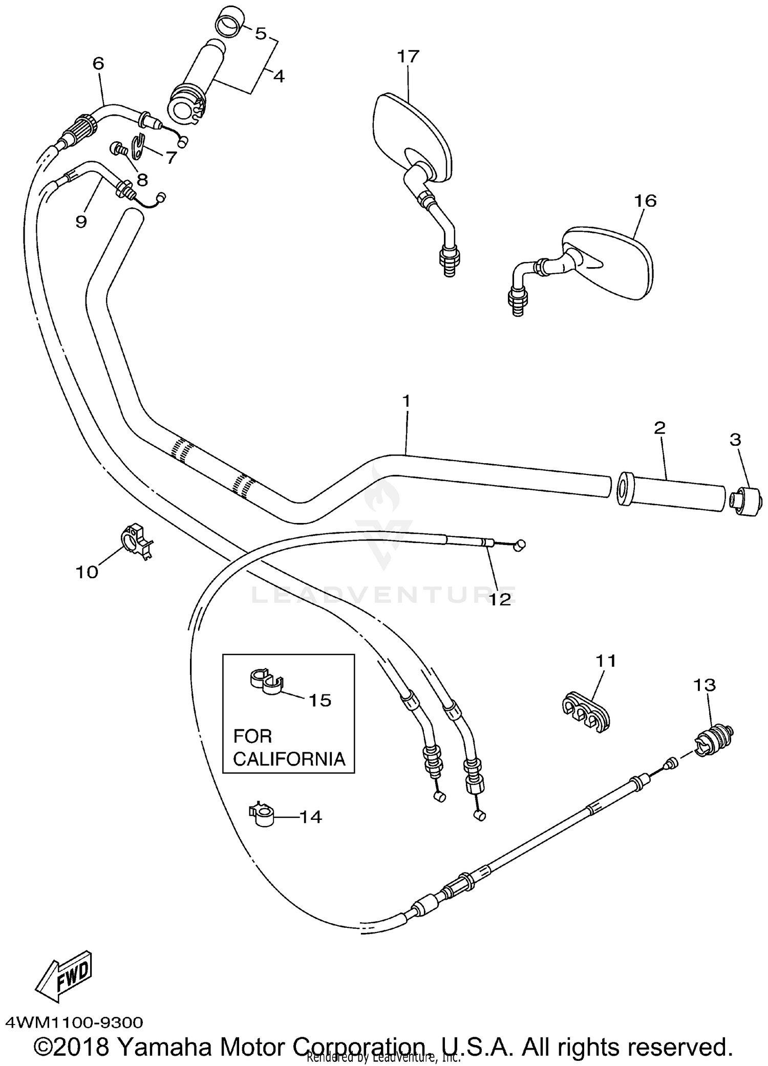 STEERING HANDLE CABLE