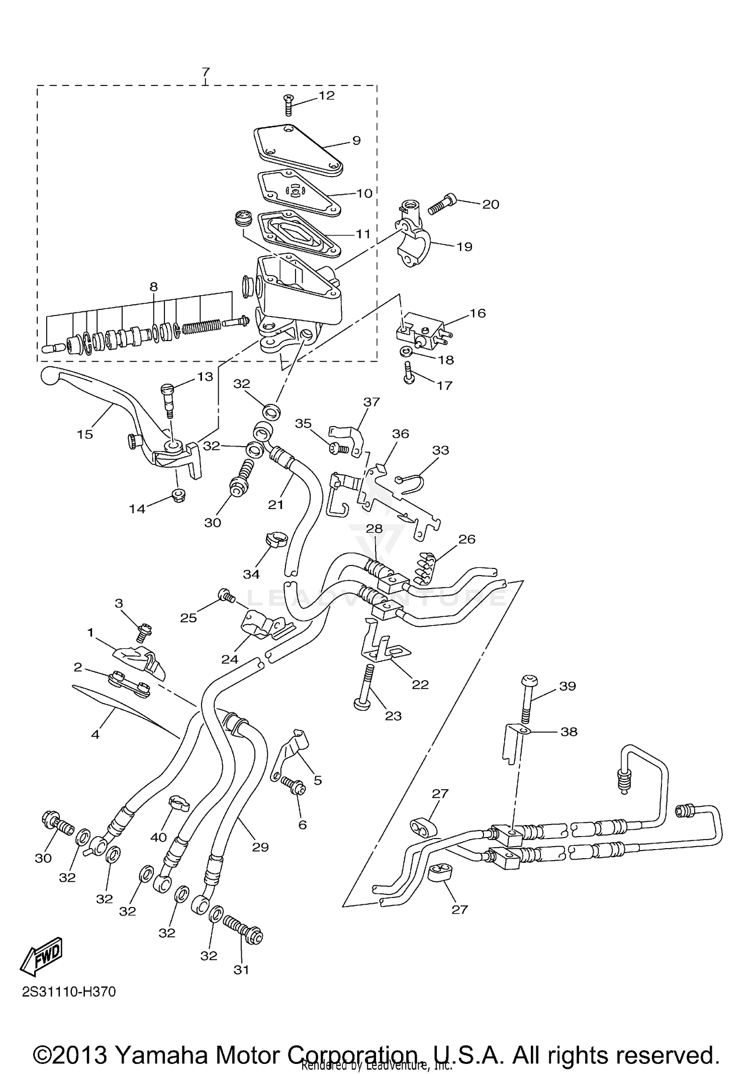 FRONT BRAKE MASTER CYLINDER