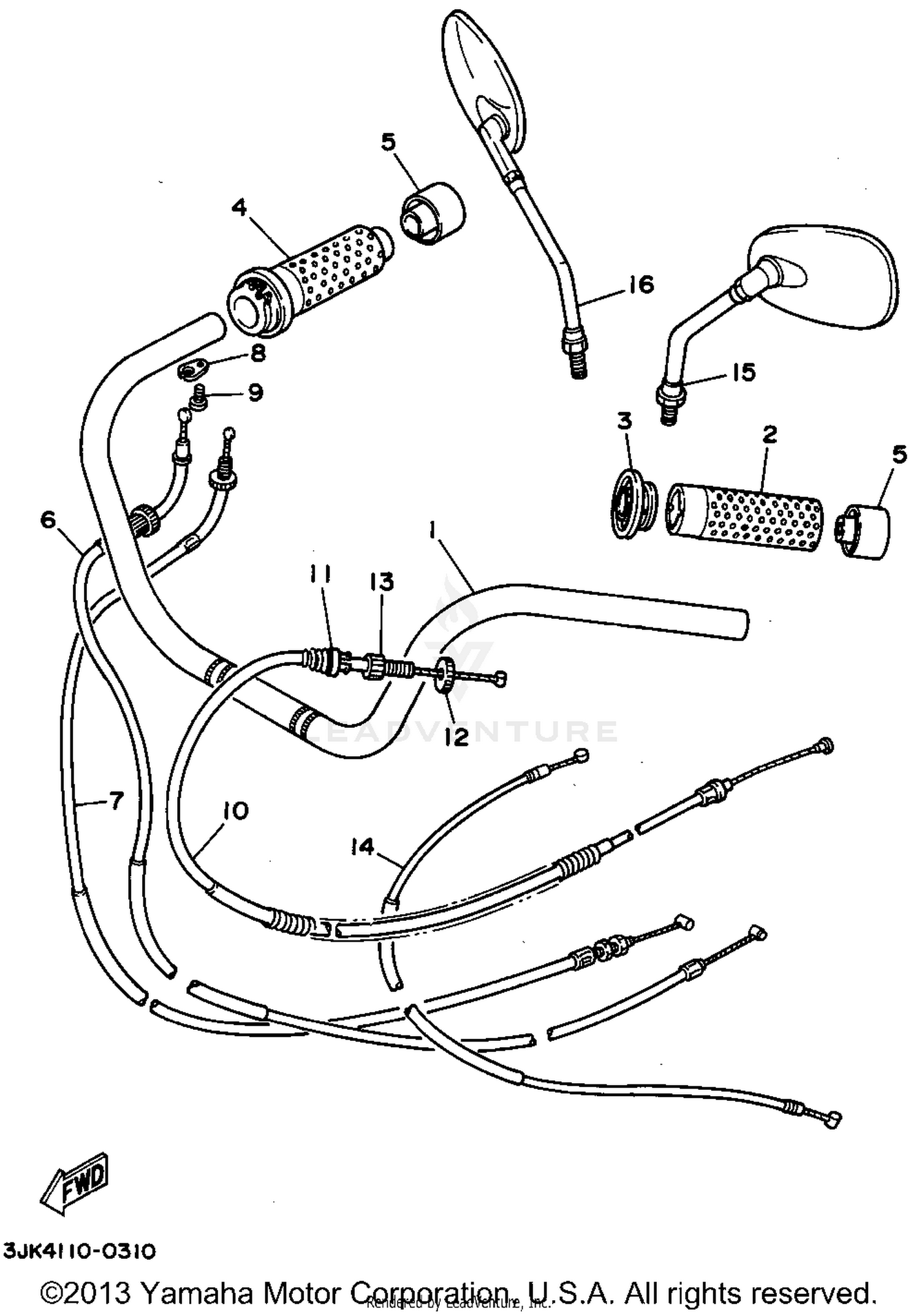 STEERING HANDLE CABLE