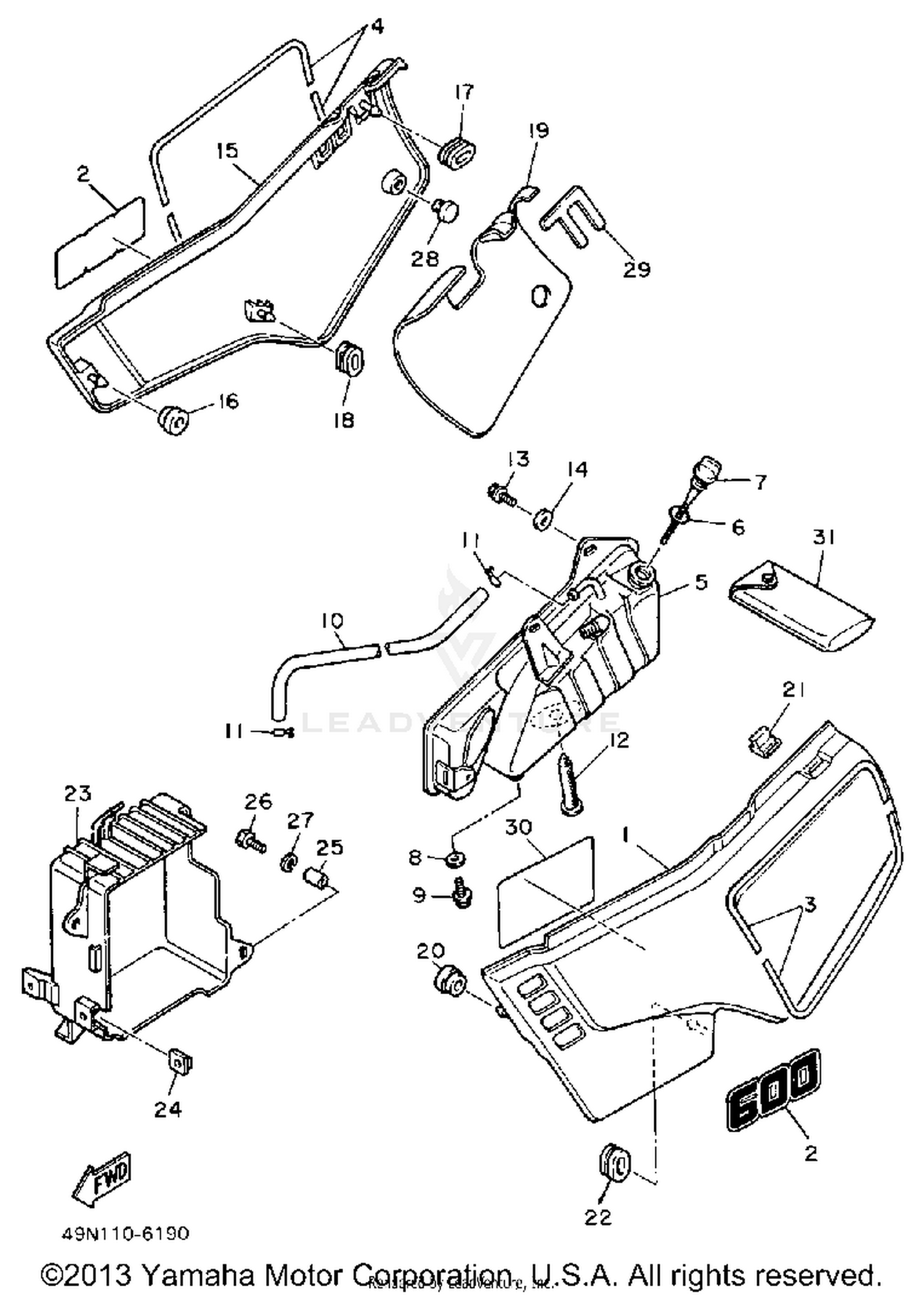 SIDE COVER - OIL TANK