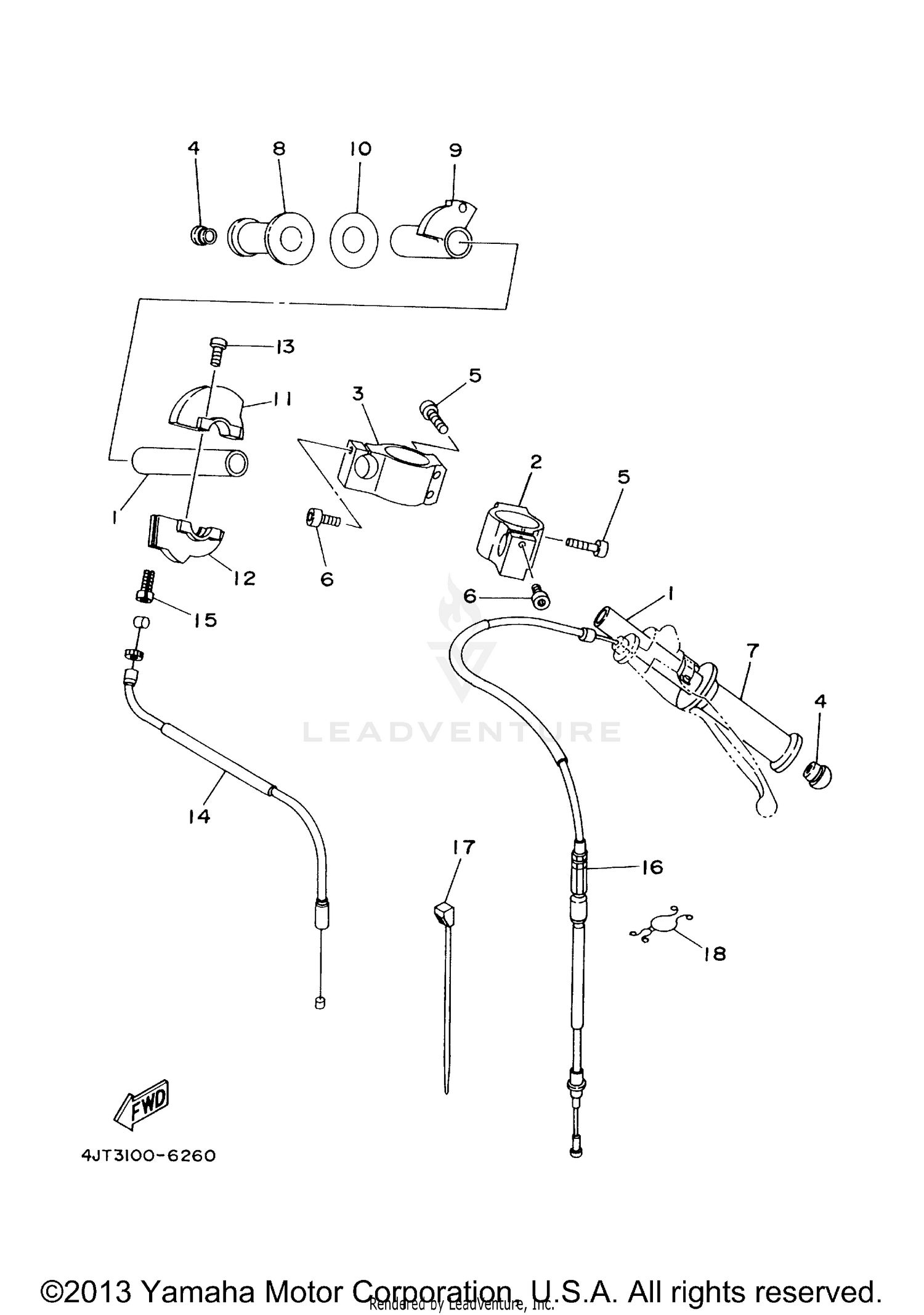 STEERING HANDLE. CABLE