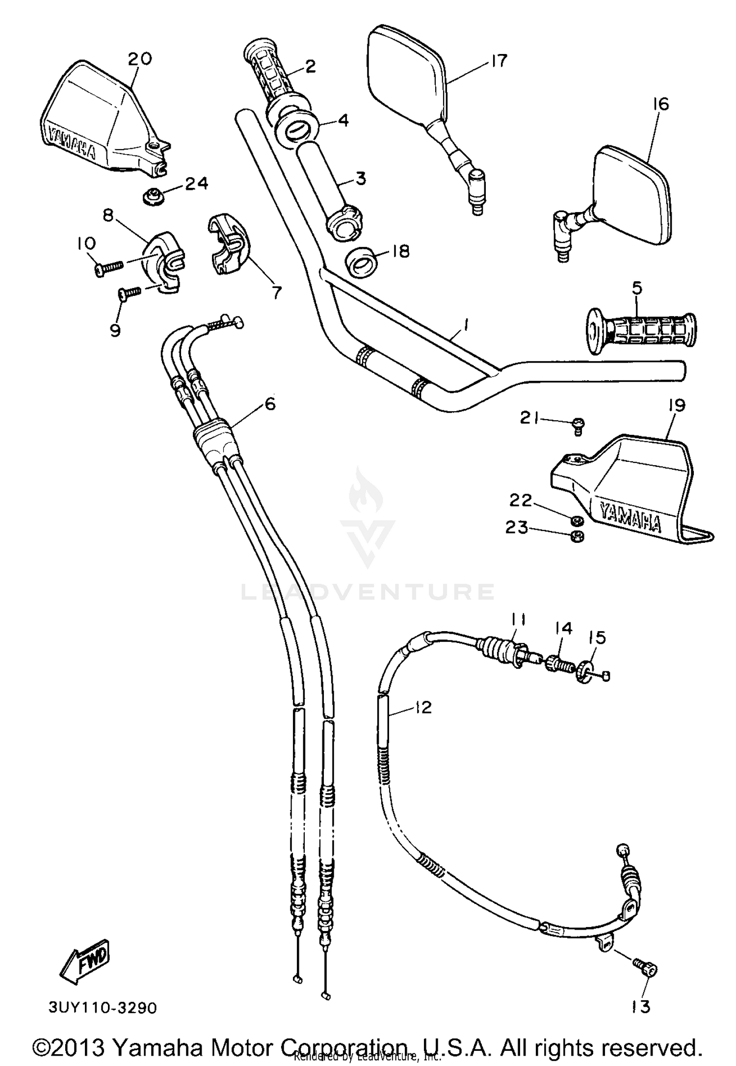 STEERING HANDLE CABLE