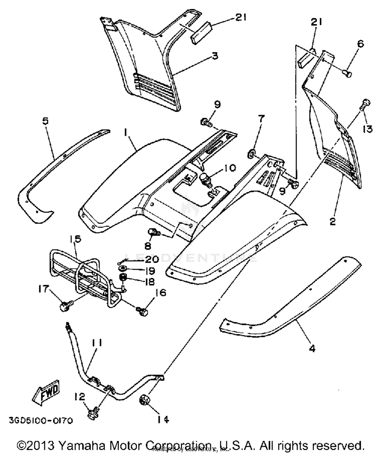 FRONT FENDER-CARRIER