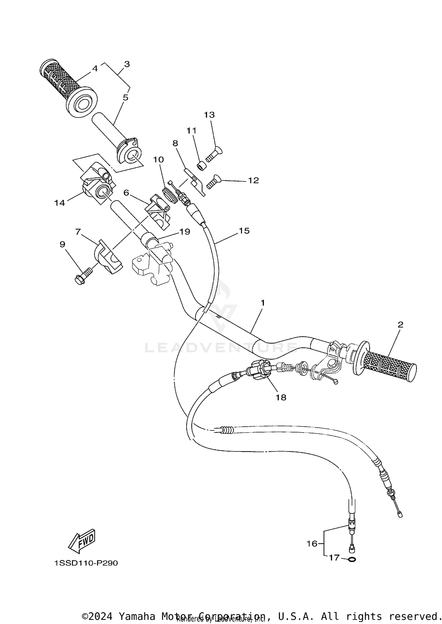 STEERING HANDLE CABLE