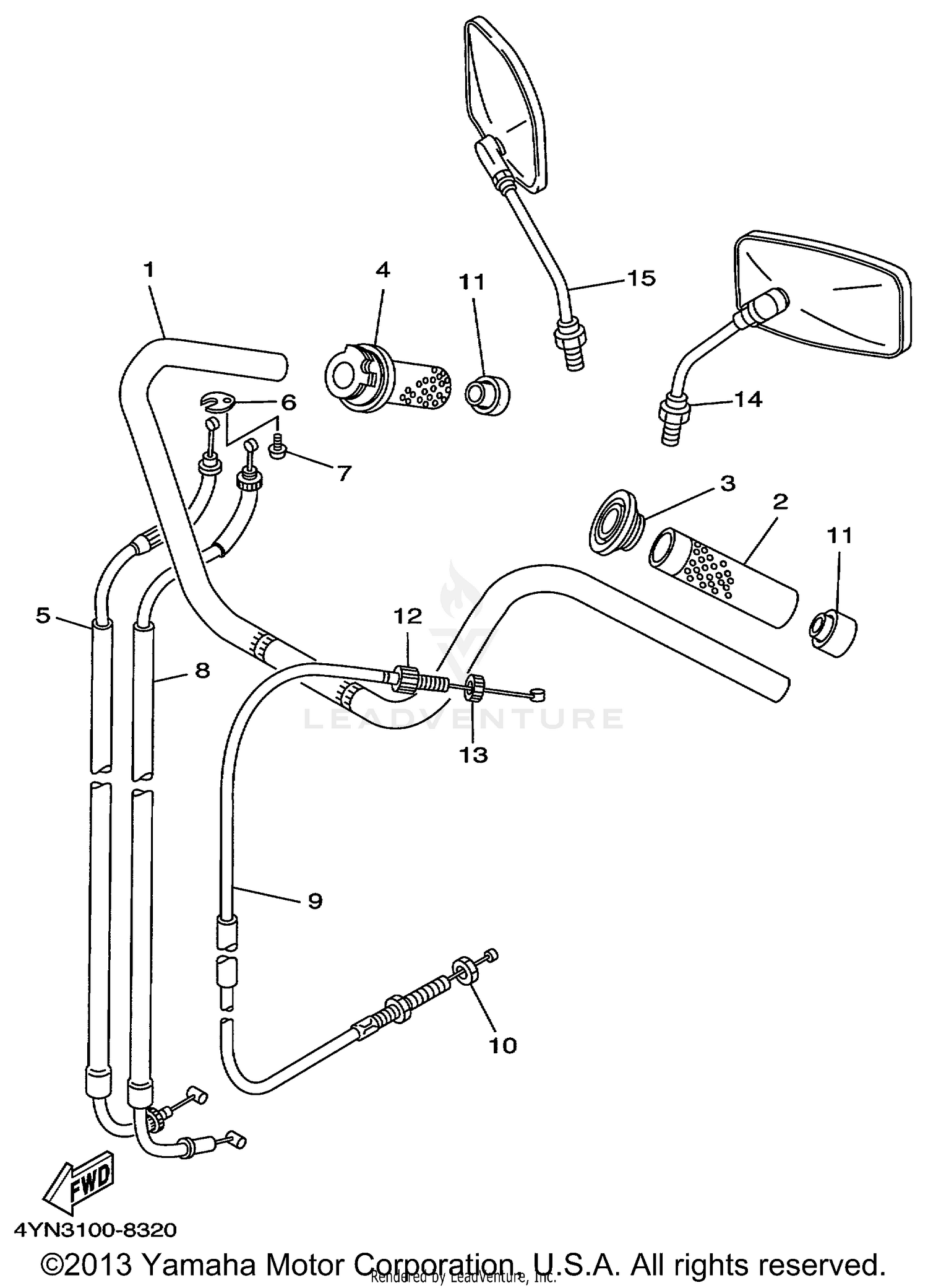 STEERING HANDLE CABLE