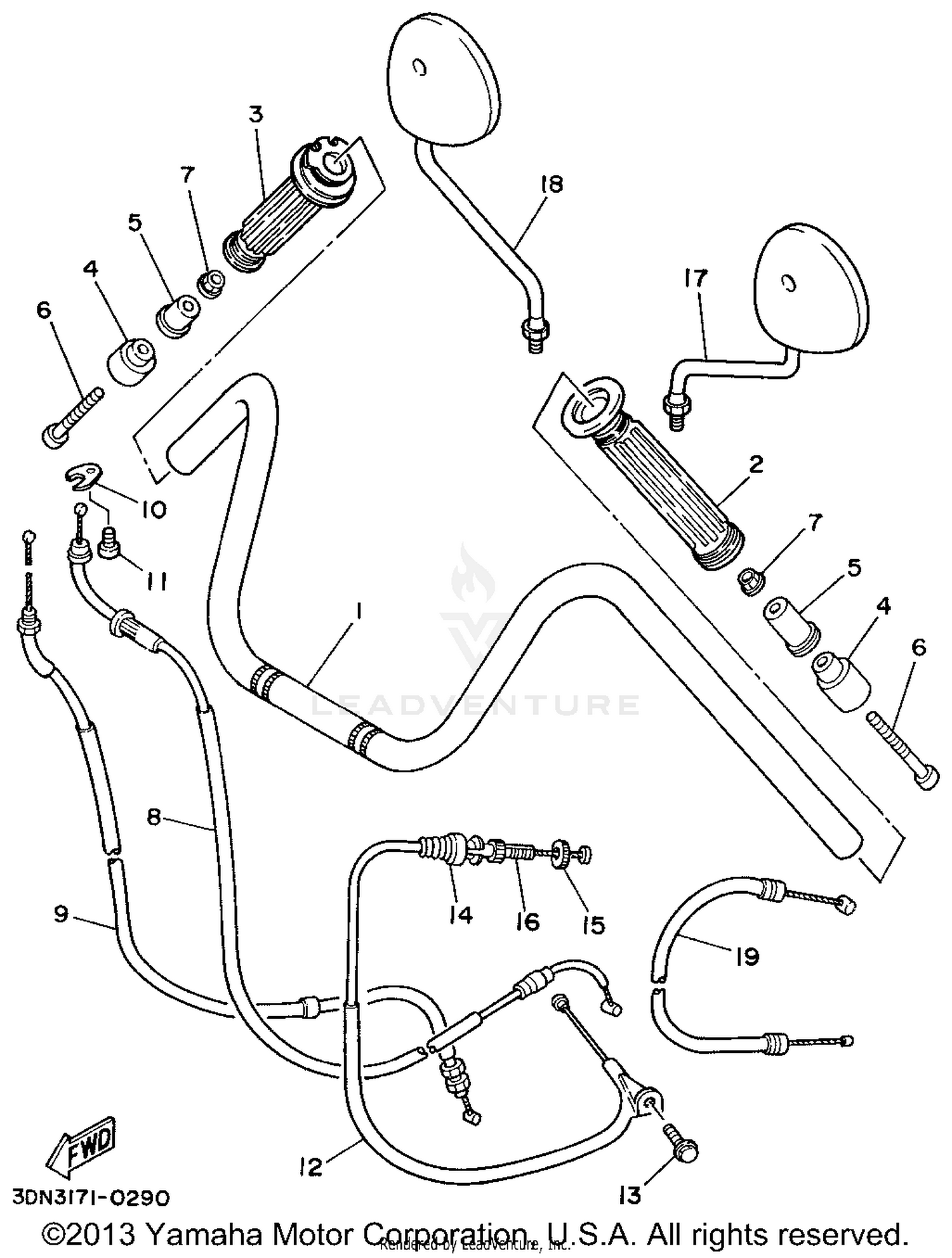 STEERING HANDLE CABLE