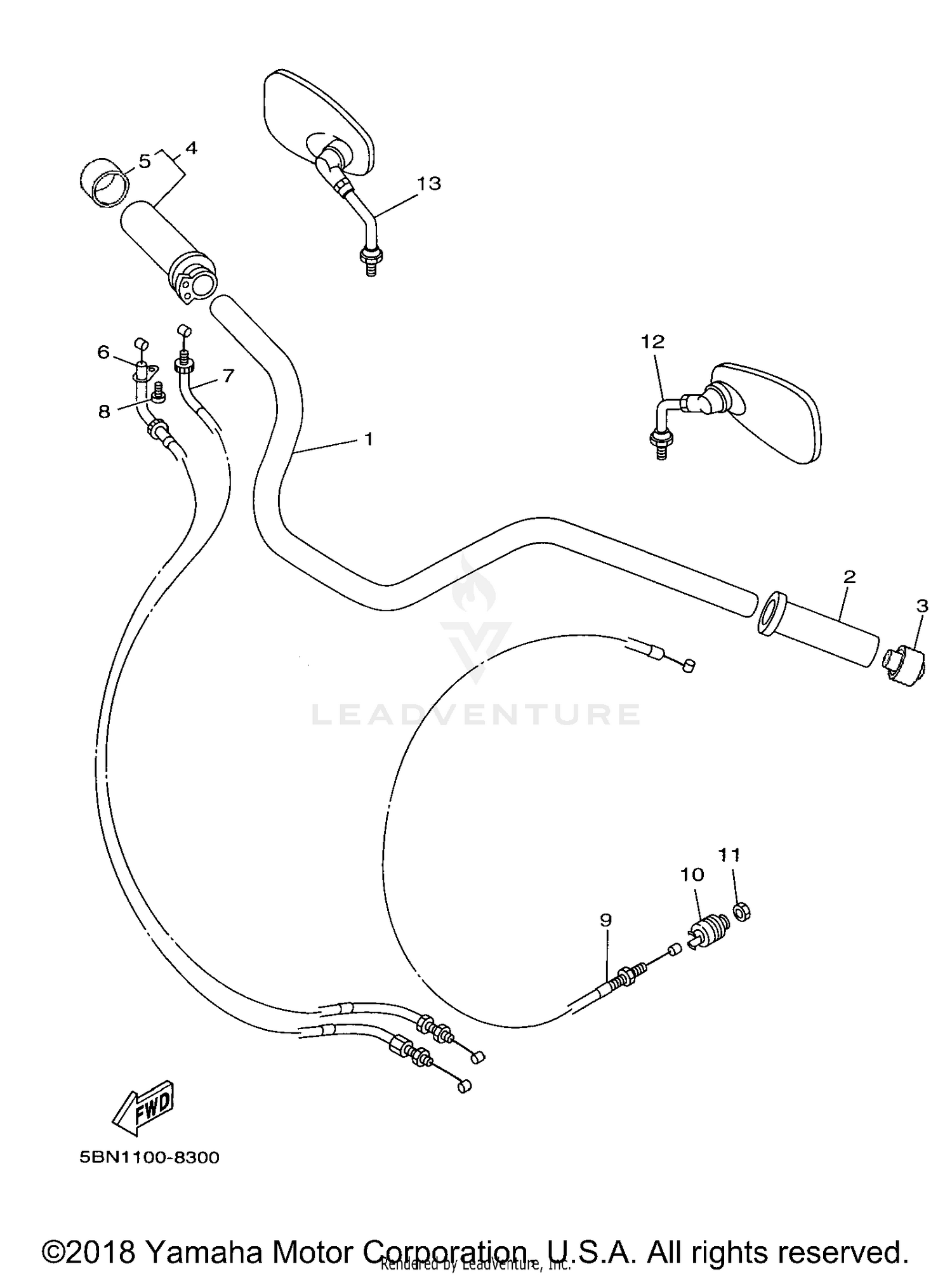 STEERING HANDLE CABLE