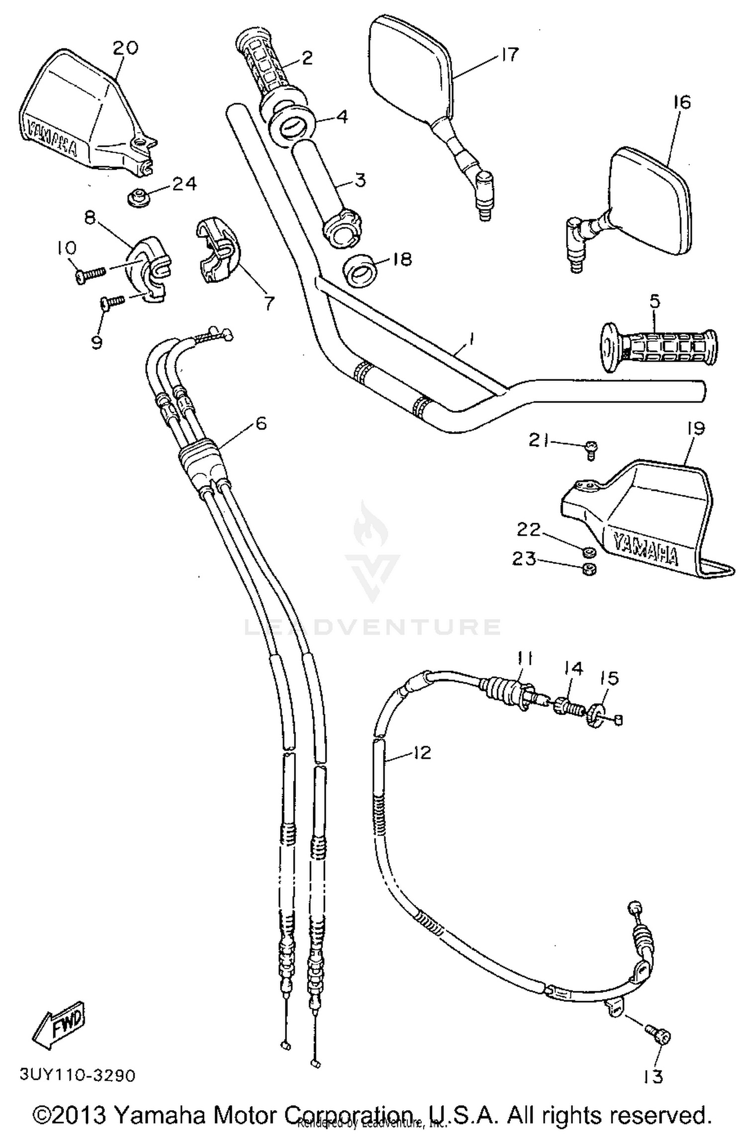 STEERING HANDLE CABLE