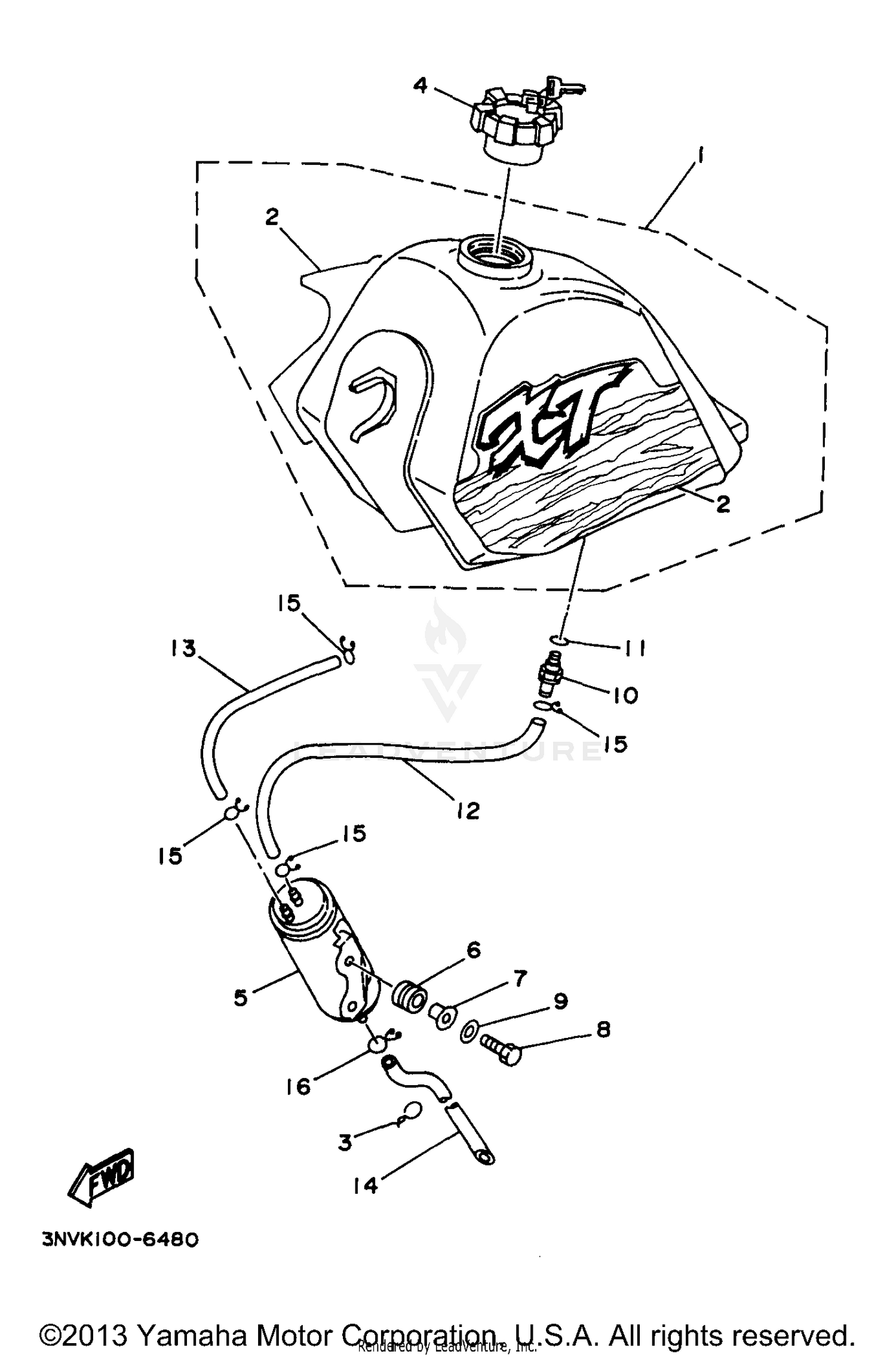 FUEL TANK CALIFORNIA ONLY