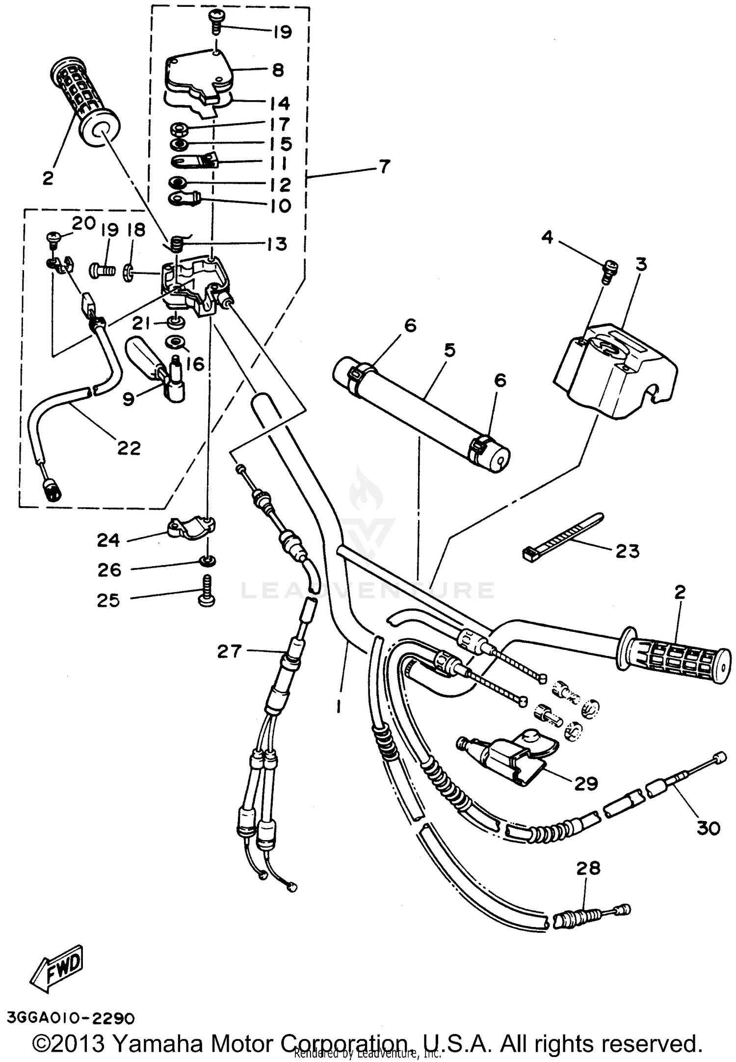 STEERING HANDLE - CABLE