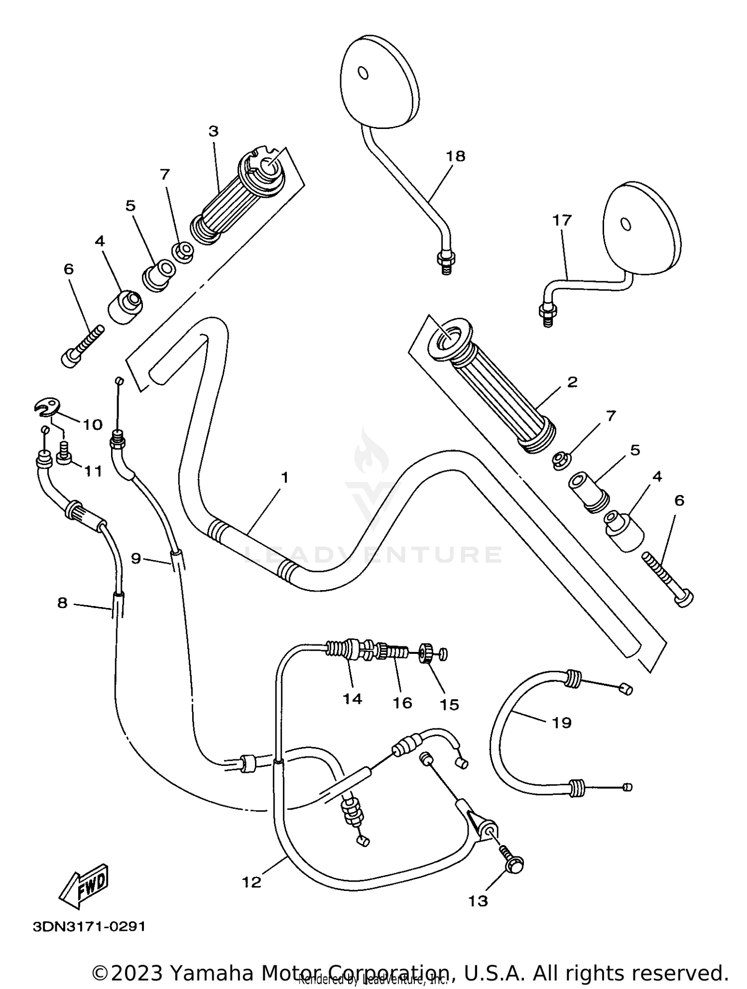 STEERING HANDLE CABLE