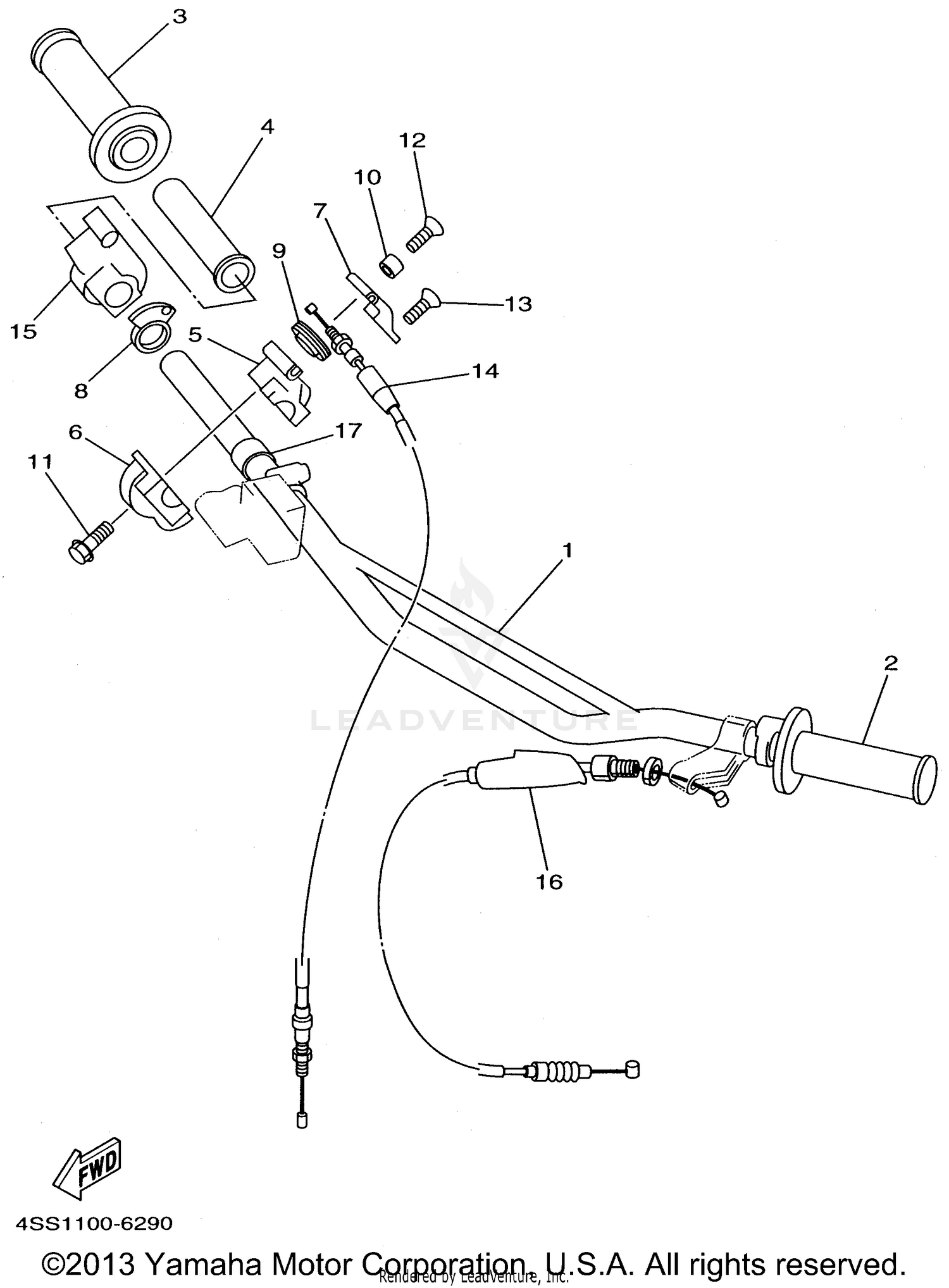 STEERING HANDLE CABLE