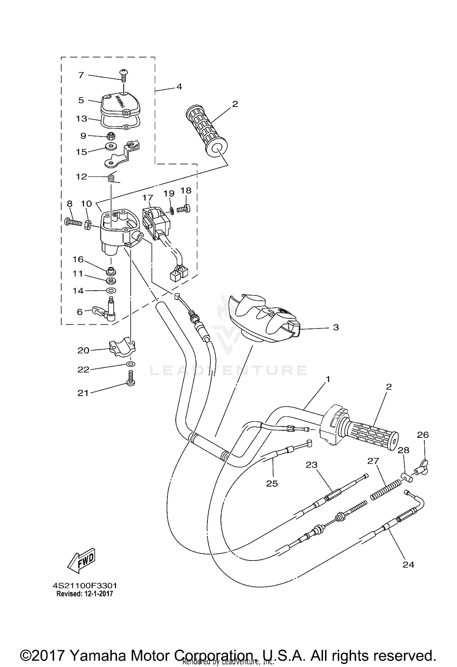 STEERING HANDLE CABLE
