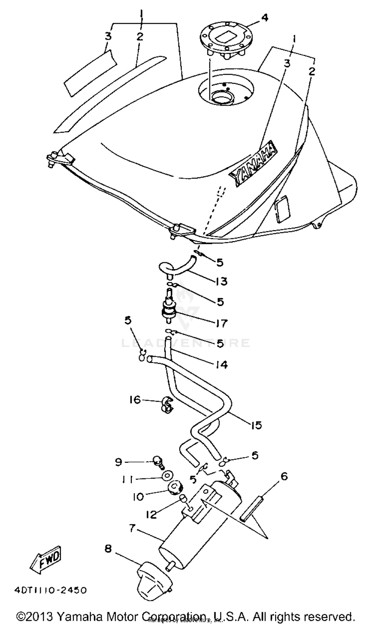 FUEL TANK CALIFORNIA ONLY