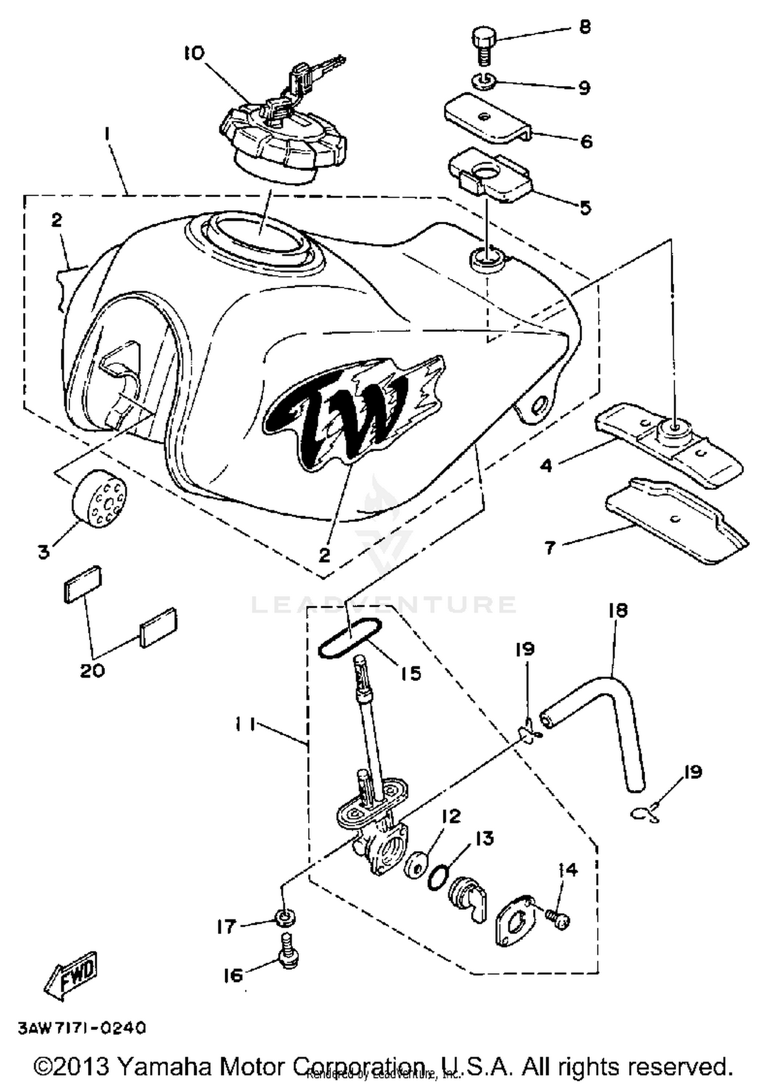 FUEL TANK NON-CALIFORNIA