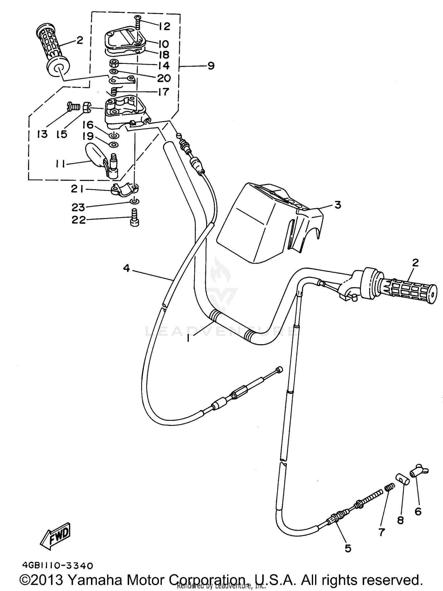 STEERING HANDLE CABLE